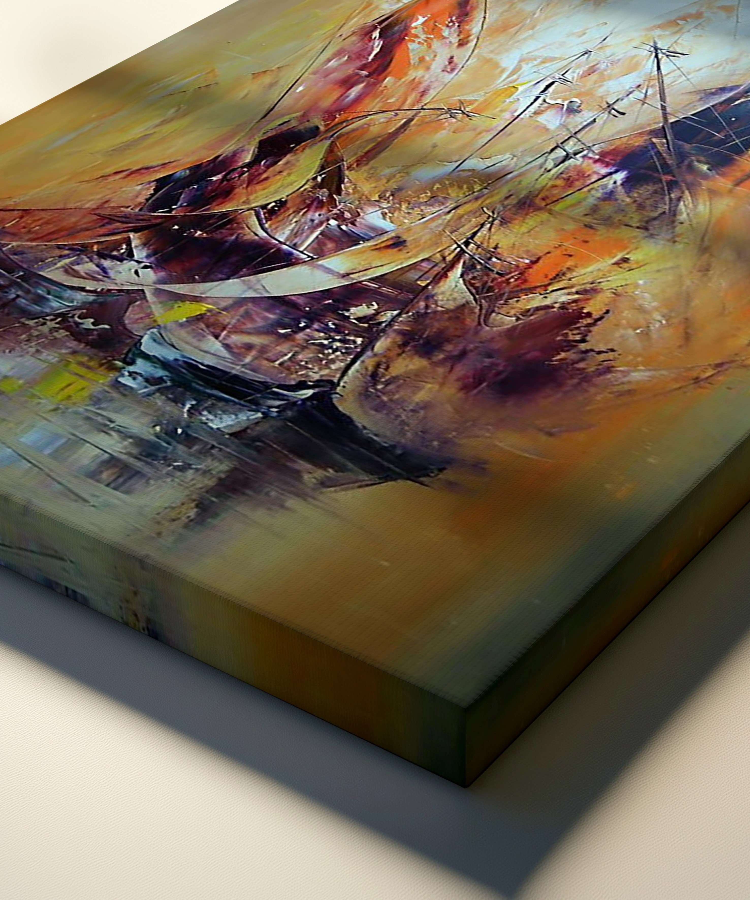 Sessiz Yelkenler | Yağlı Boya Dokulu Canvas Baskı