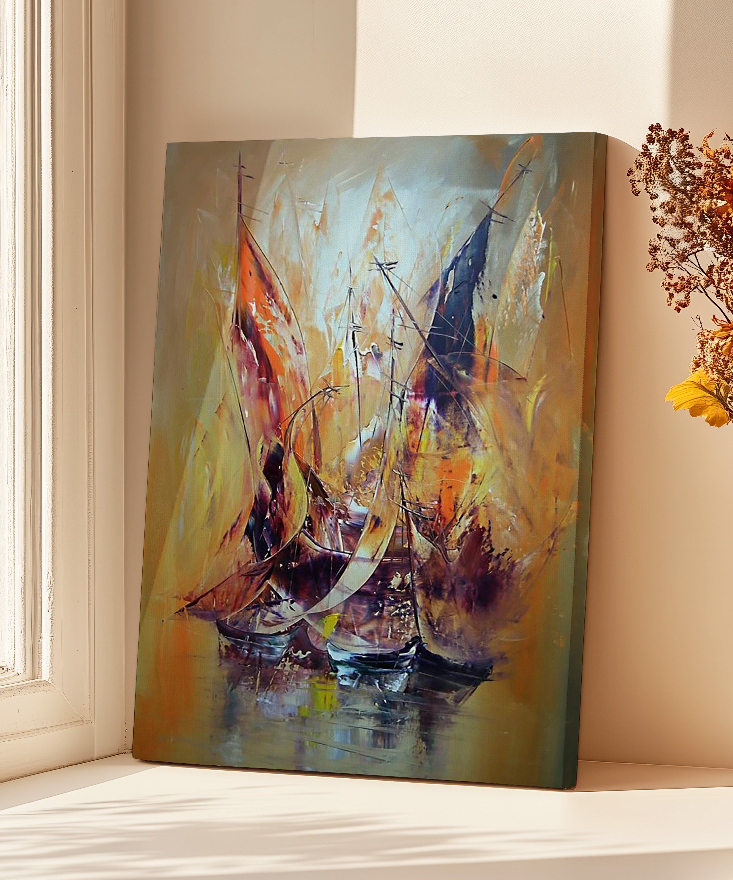 Sessiz Yelkenler | Yağlı Boya Dokulu Canvas Baskı