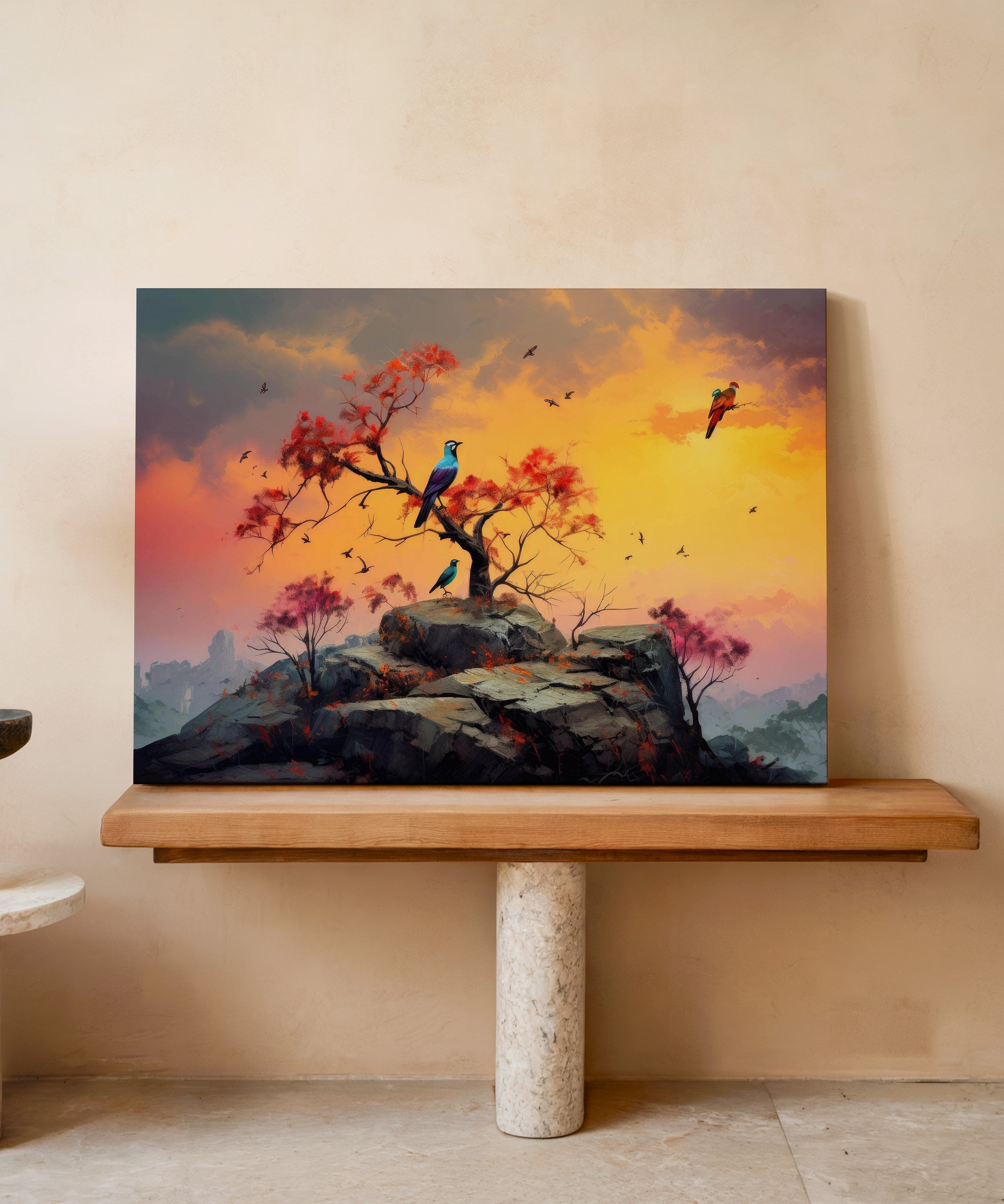 Sessiz Zirvenin Ezgisi | Yağlı Boya Dokulu Canvas Baskı