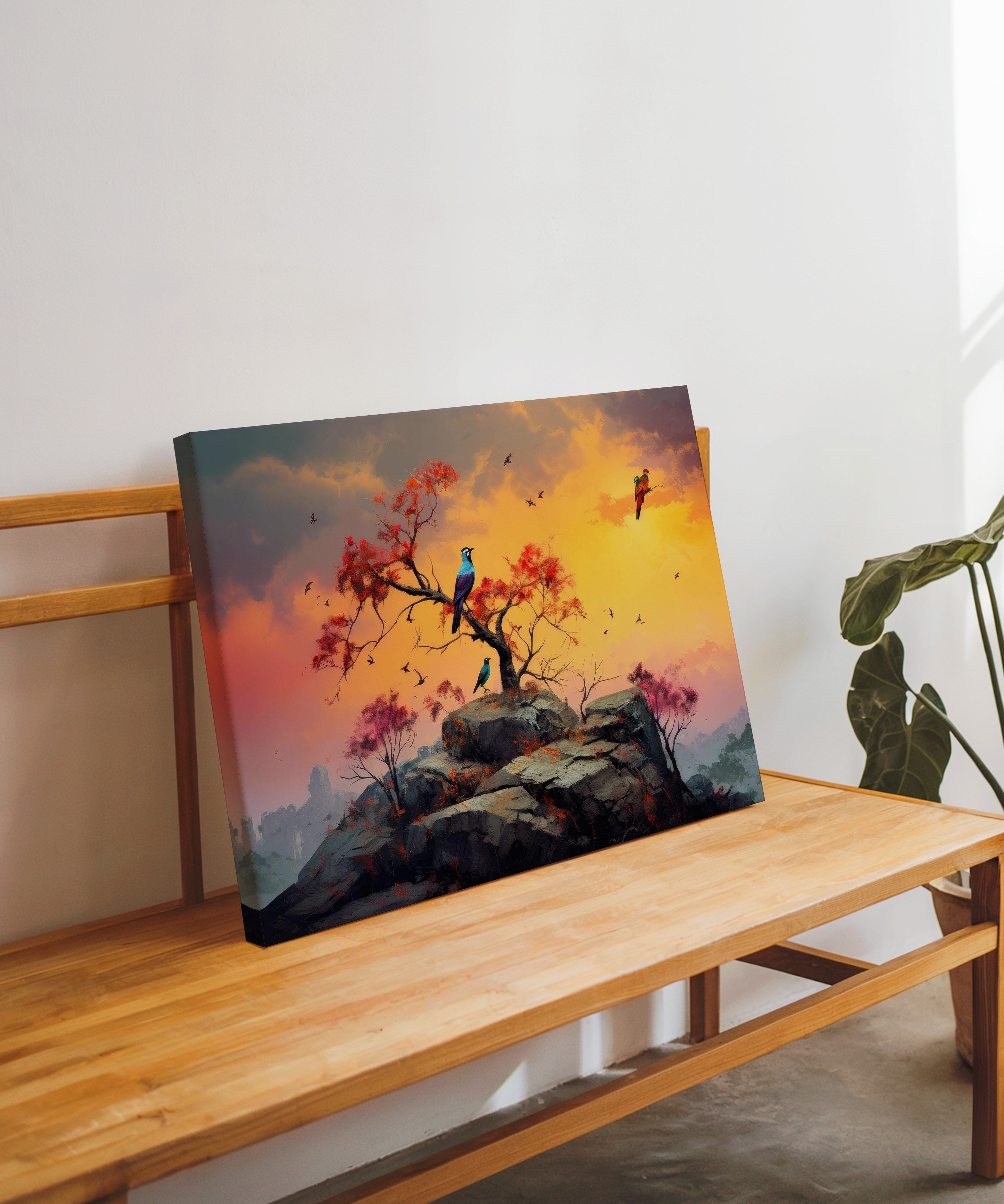 Sessiz Zirvenin Ezgisi | Yağlı Boya Dokulu Canvas Baskı