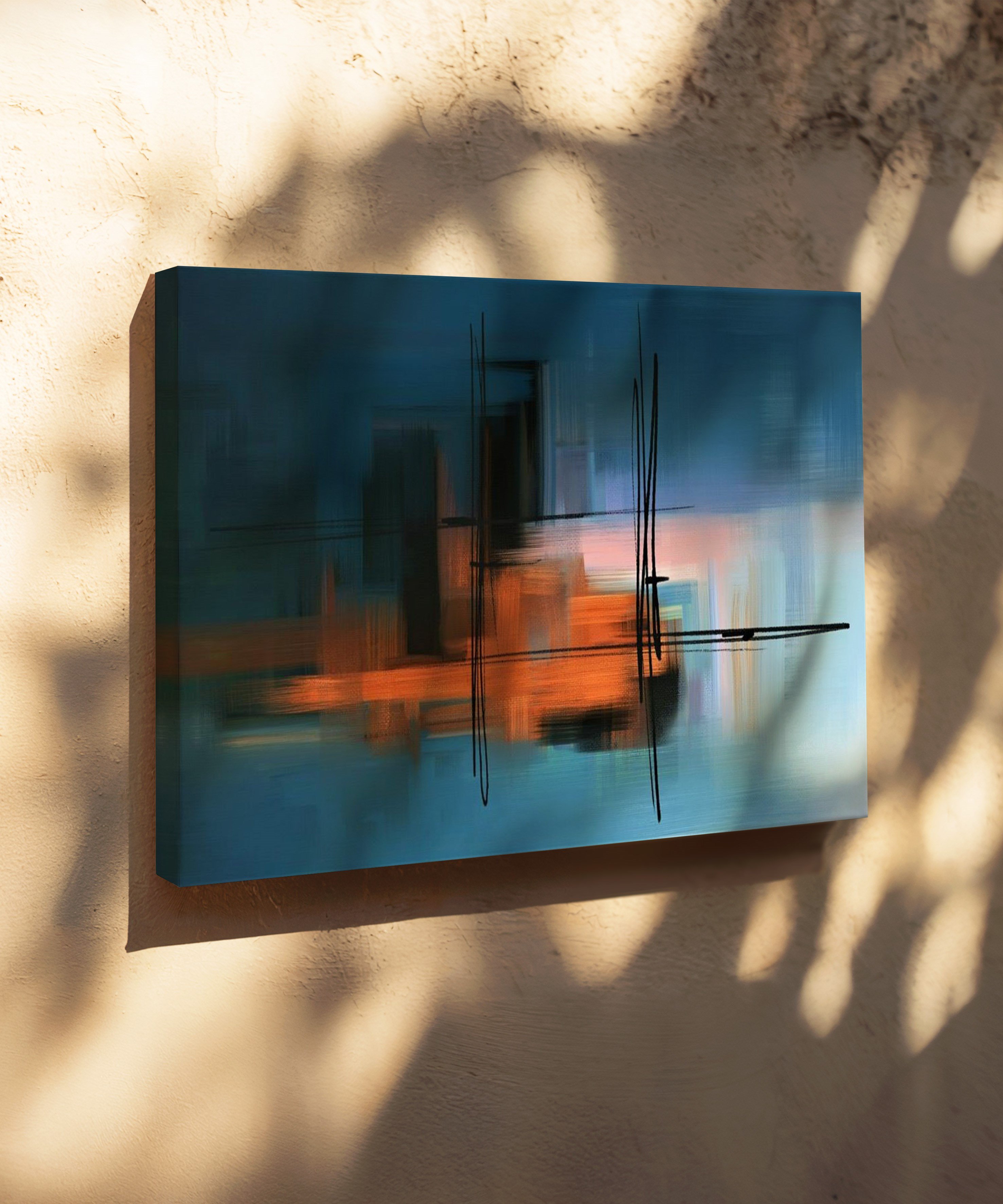 Silüet | Yağlıboya dokulu canvas baskı