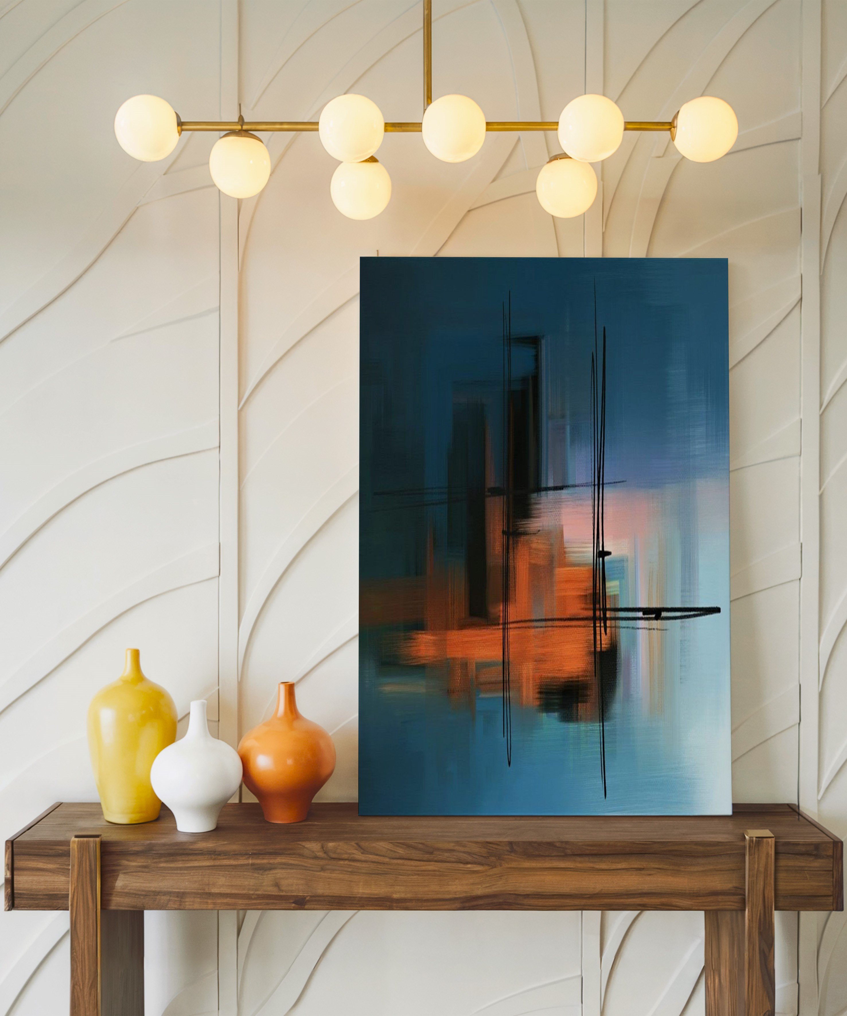 Silüet | Yağlıboya dokulu canvas baskı