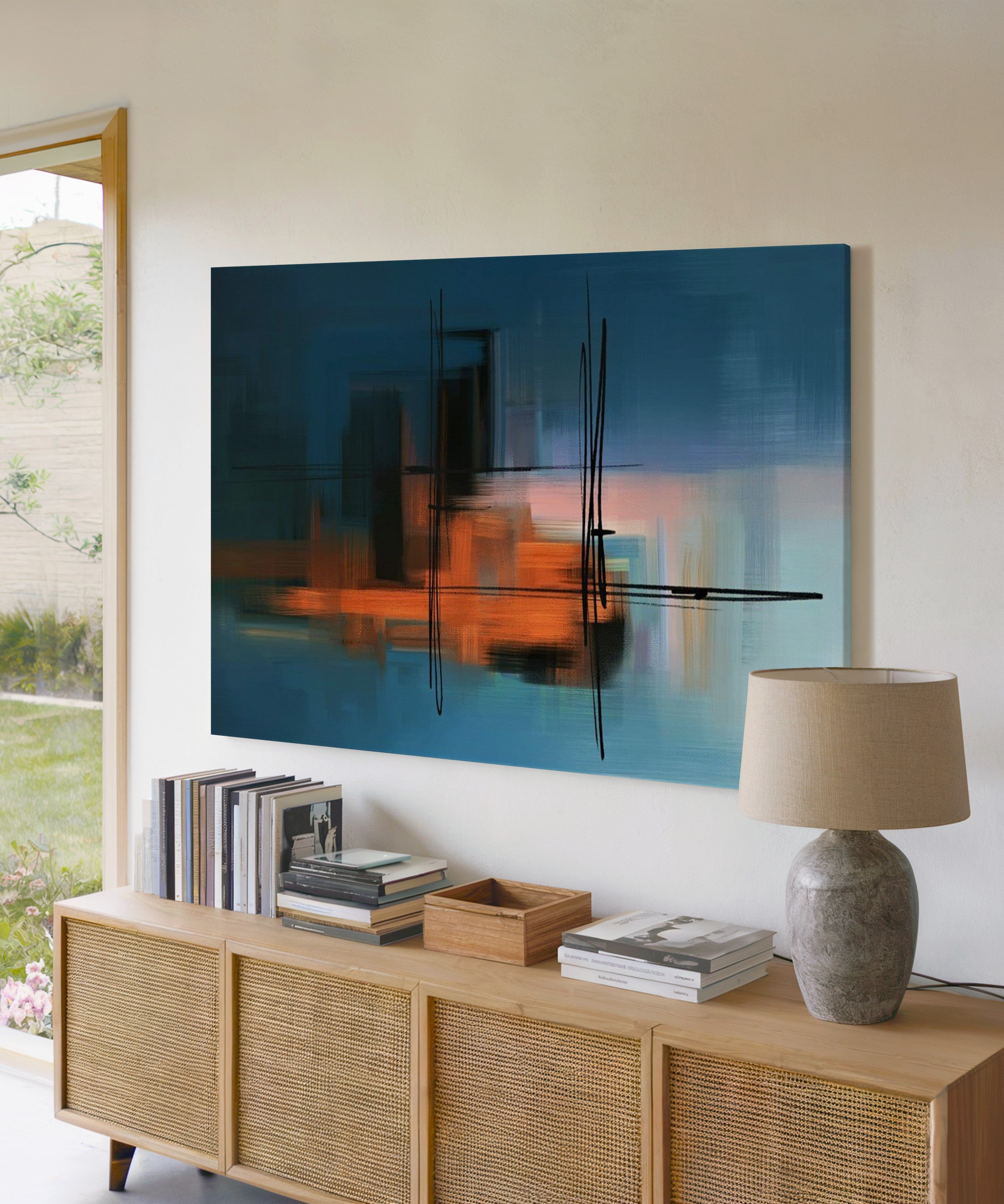 Silüet | Yağlıboya dokulu canvas baskı