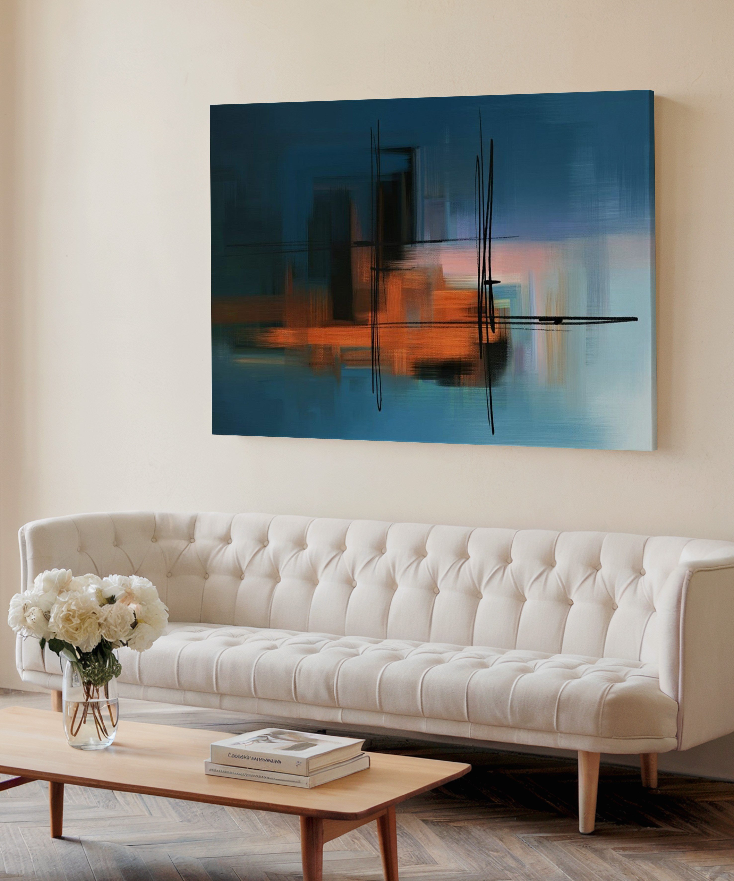 Silüet | Yağlıboya dokulu canvas baskı