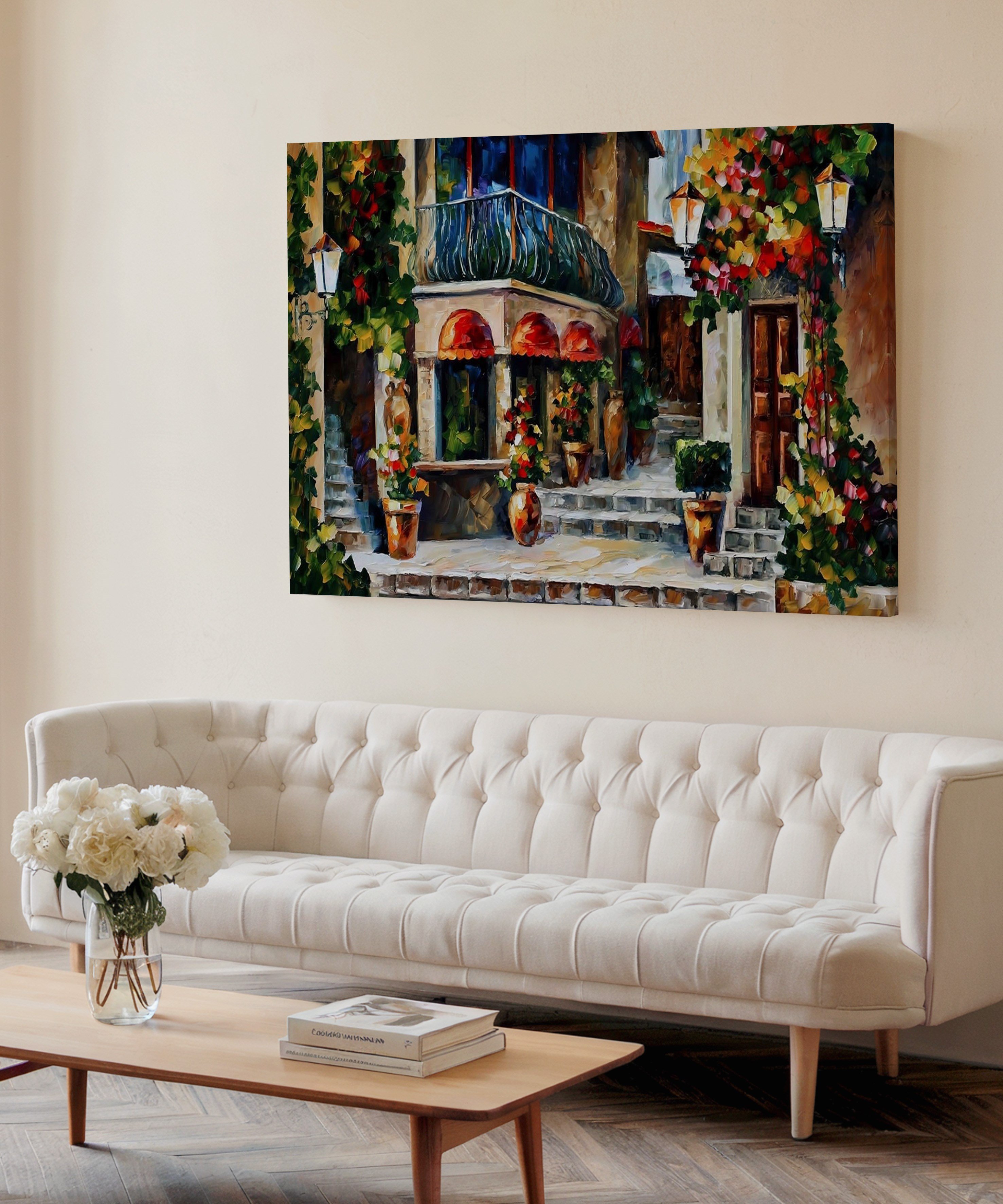 Şirin Mekanlar | Yağlıboya dokulu canvas baskı