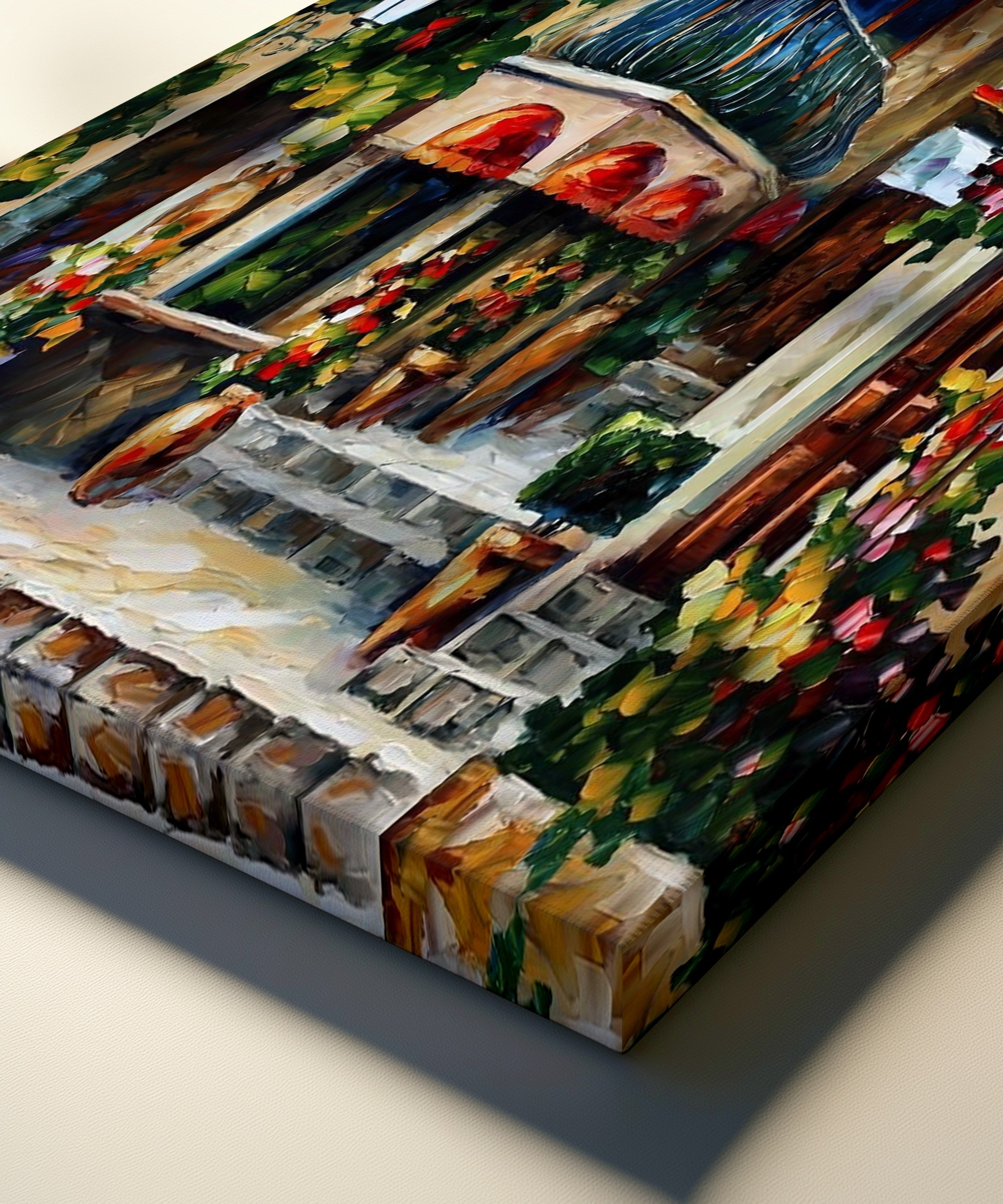 Şirin Mekanlar | Yağlıboya dokulu canvas baskı