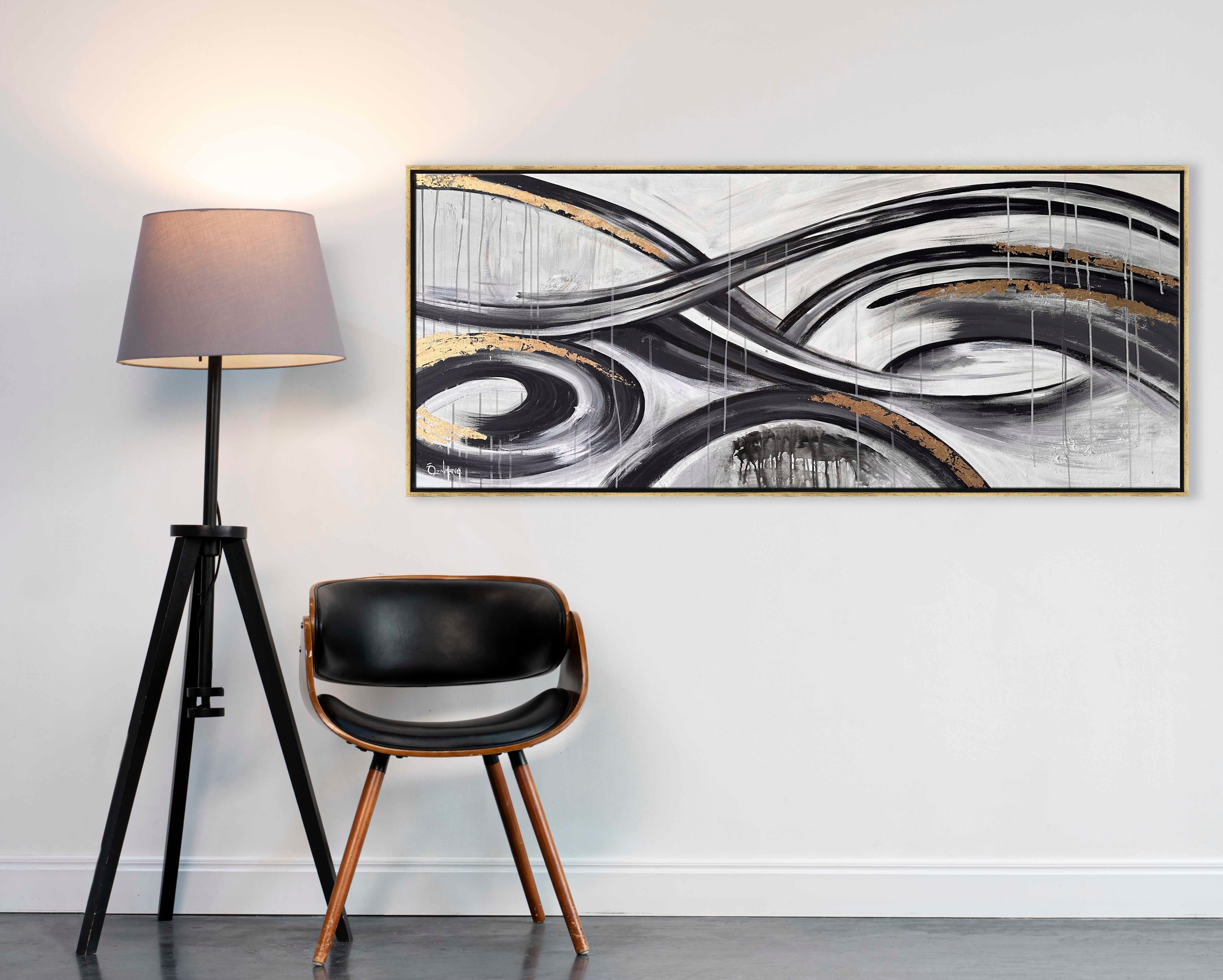 Siyah - Beyaz Denklem | Yağlı Boya Tablo 