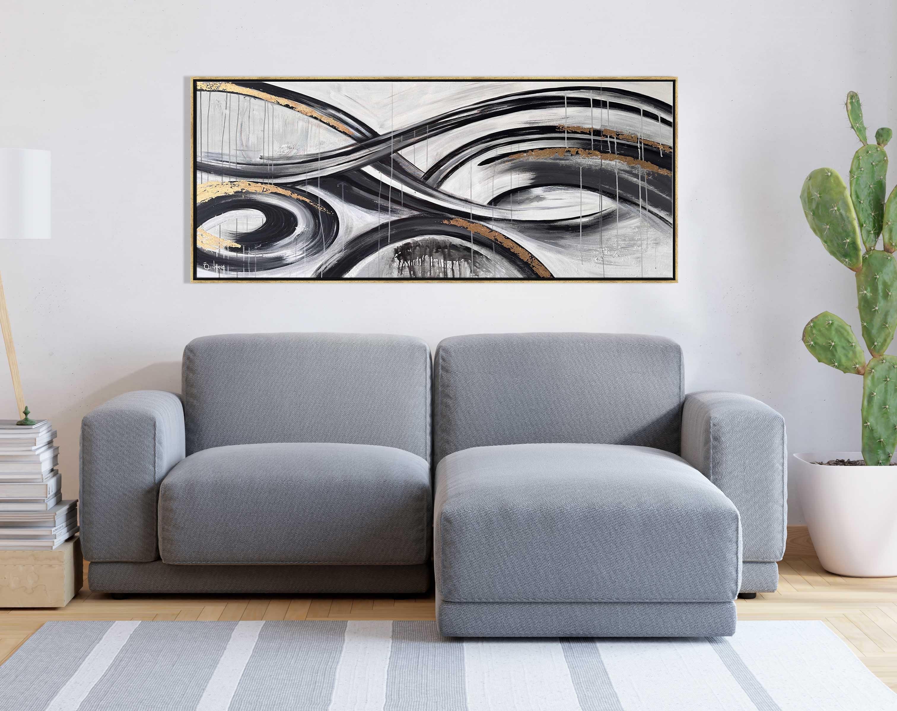 Siyah - Beyaz Denklem | Yağlı Boya Tablo 