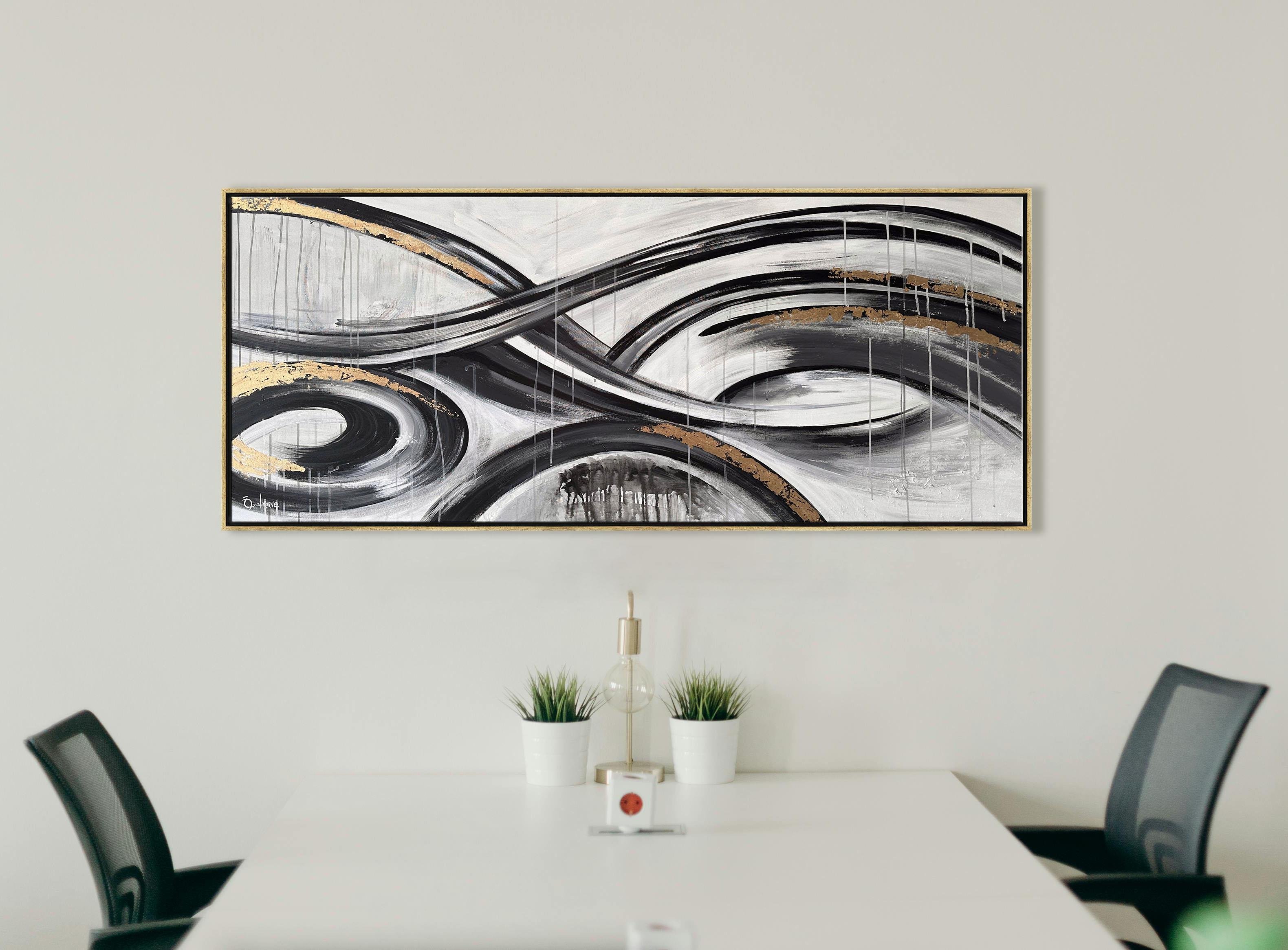 Siyah - Beyaz Denklem | Yağlı Boya Tablo 