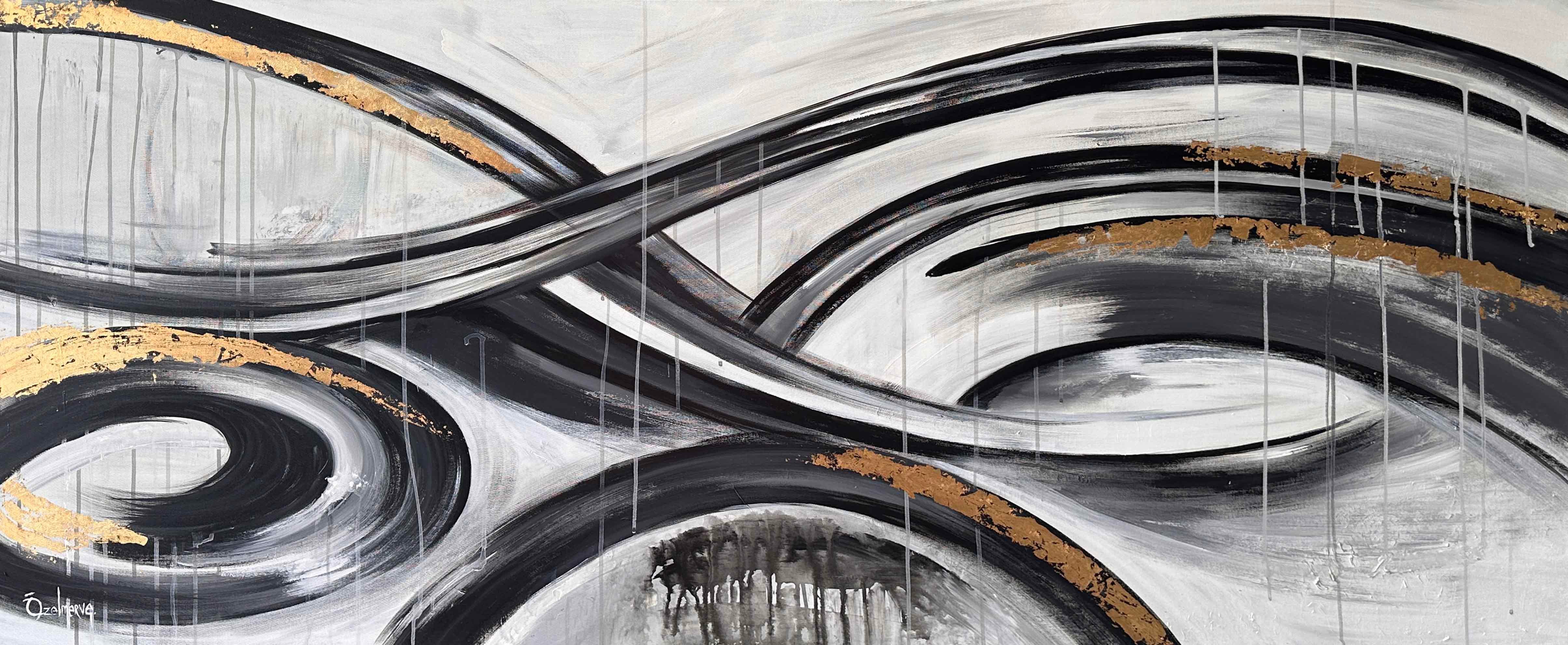 Siyah - Beyaz Denklem | Yağlı Boya Tablo 