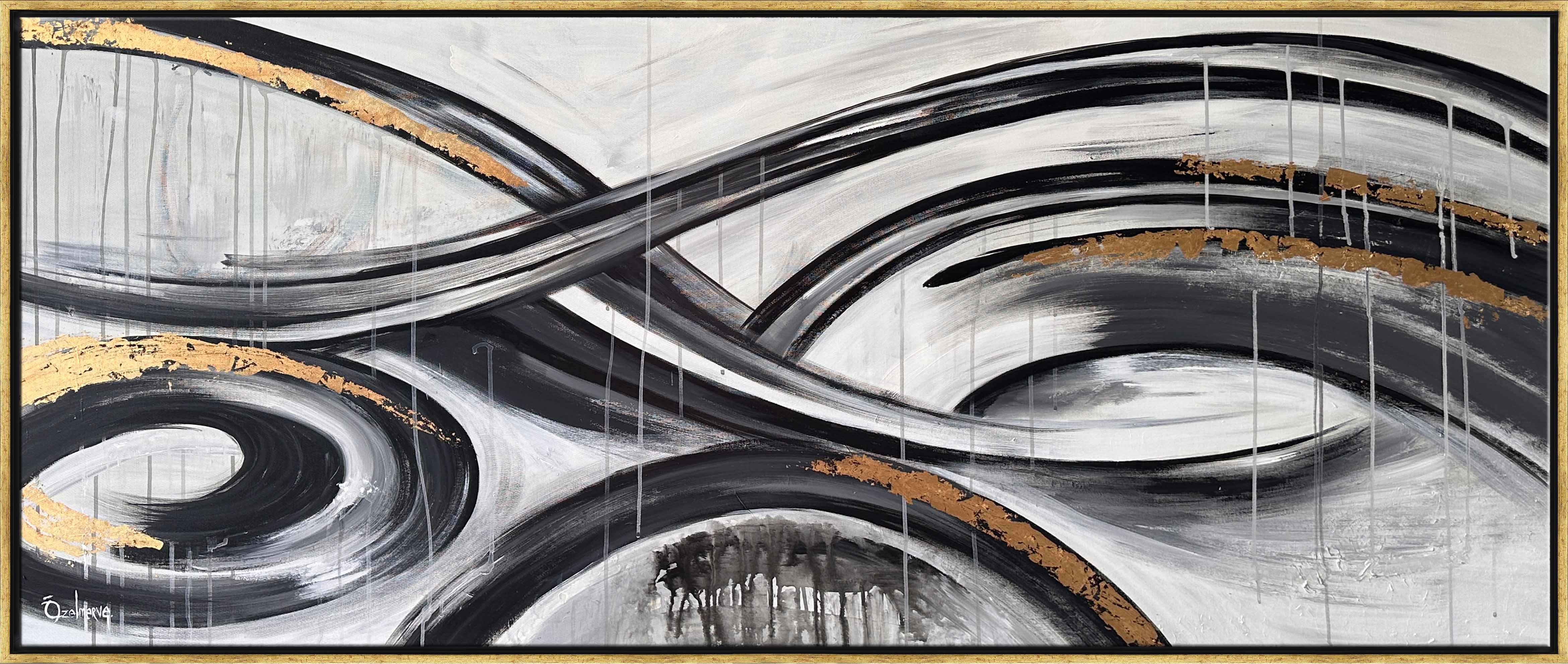 Siyah - Beyaz Denklem | Yağlı Boya Tablo 