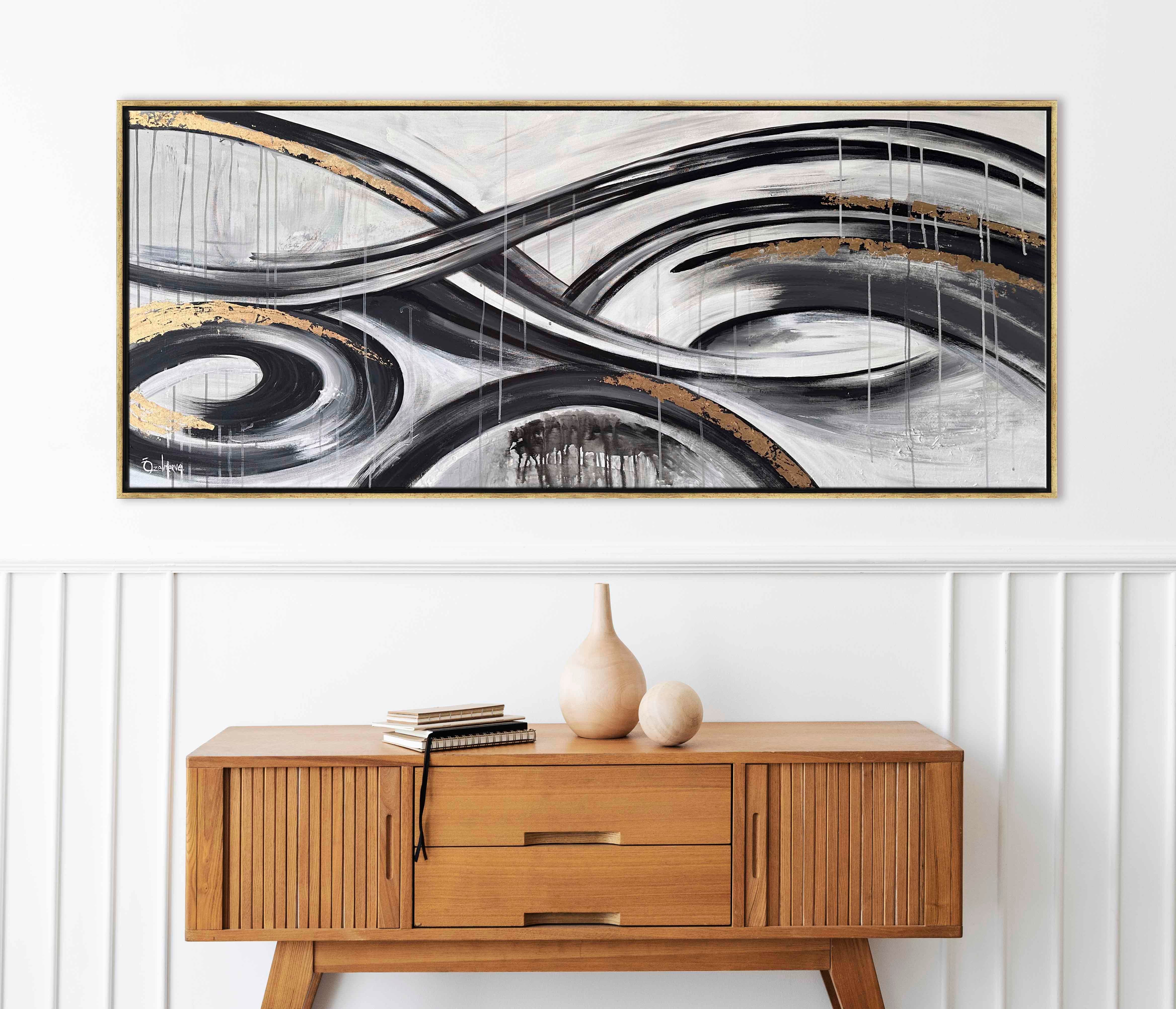 Siyah - Beyaz Denklem | Yağlı Boya Tablo 