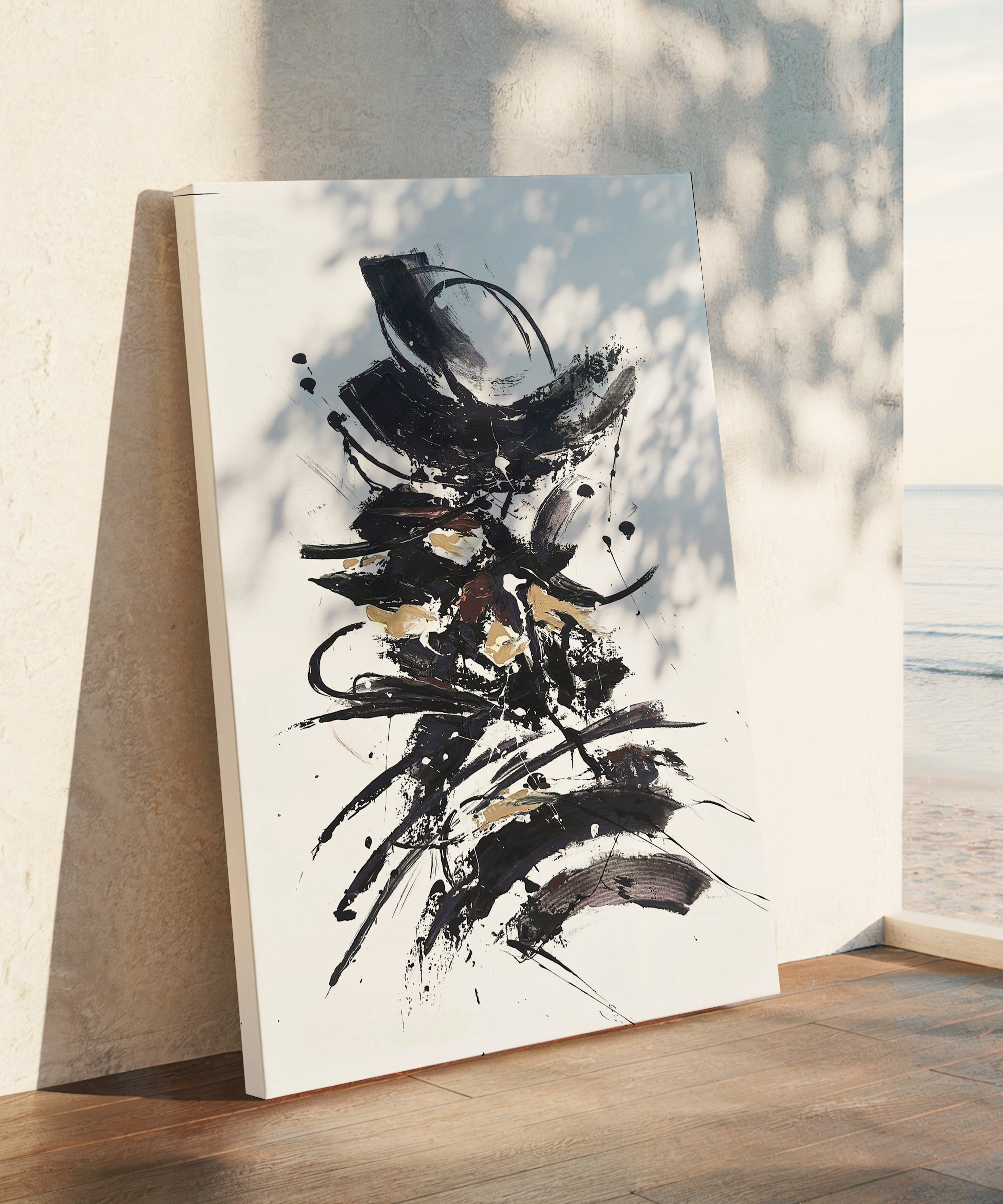 Siyah Masal | Yağlıboya dokulu canvas baskı