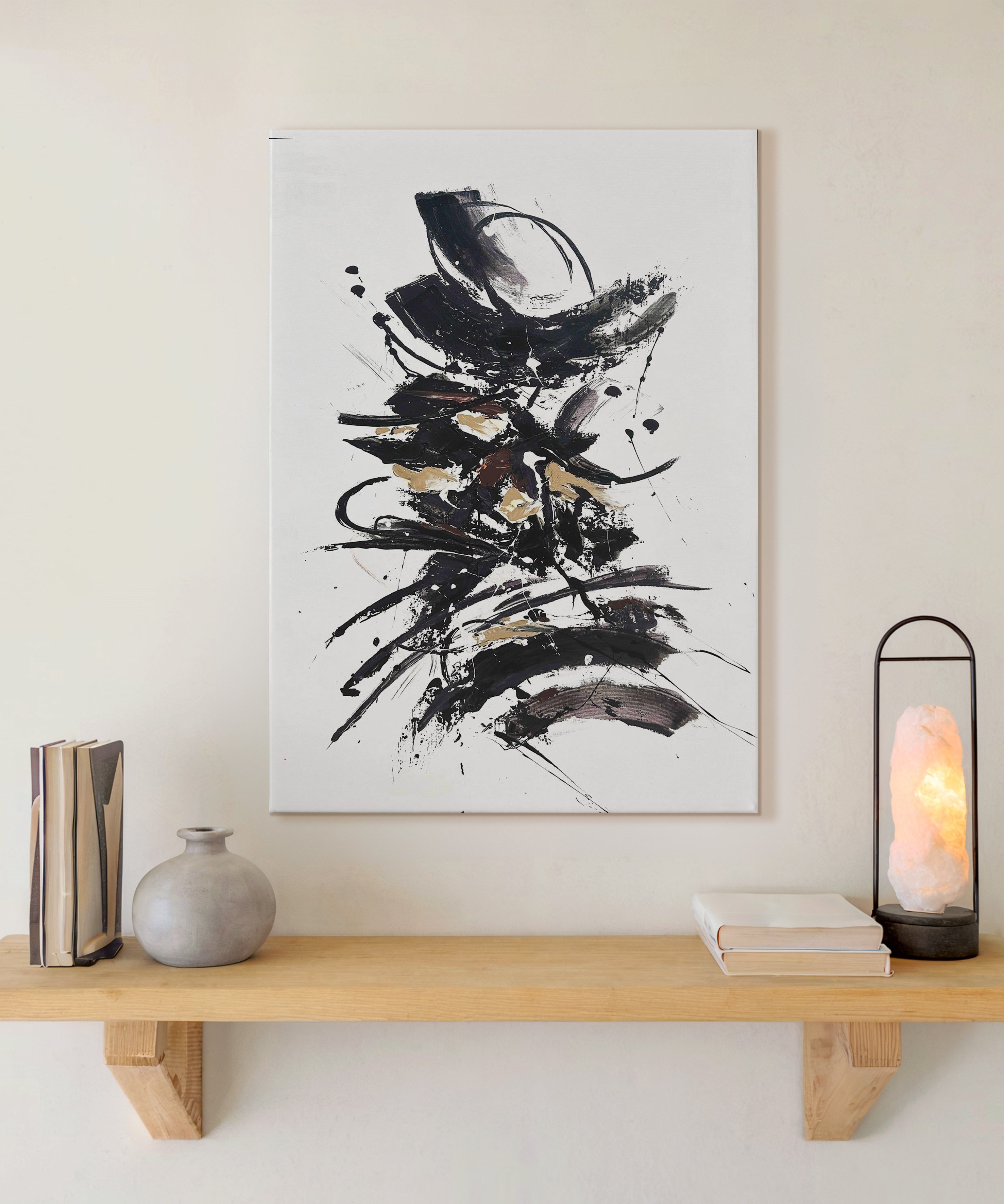 Siyah Masal | Yağlıboya dokulu canvas baskı
