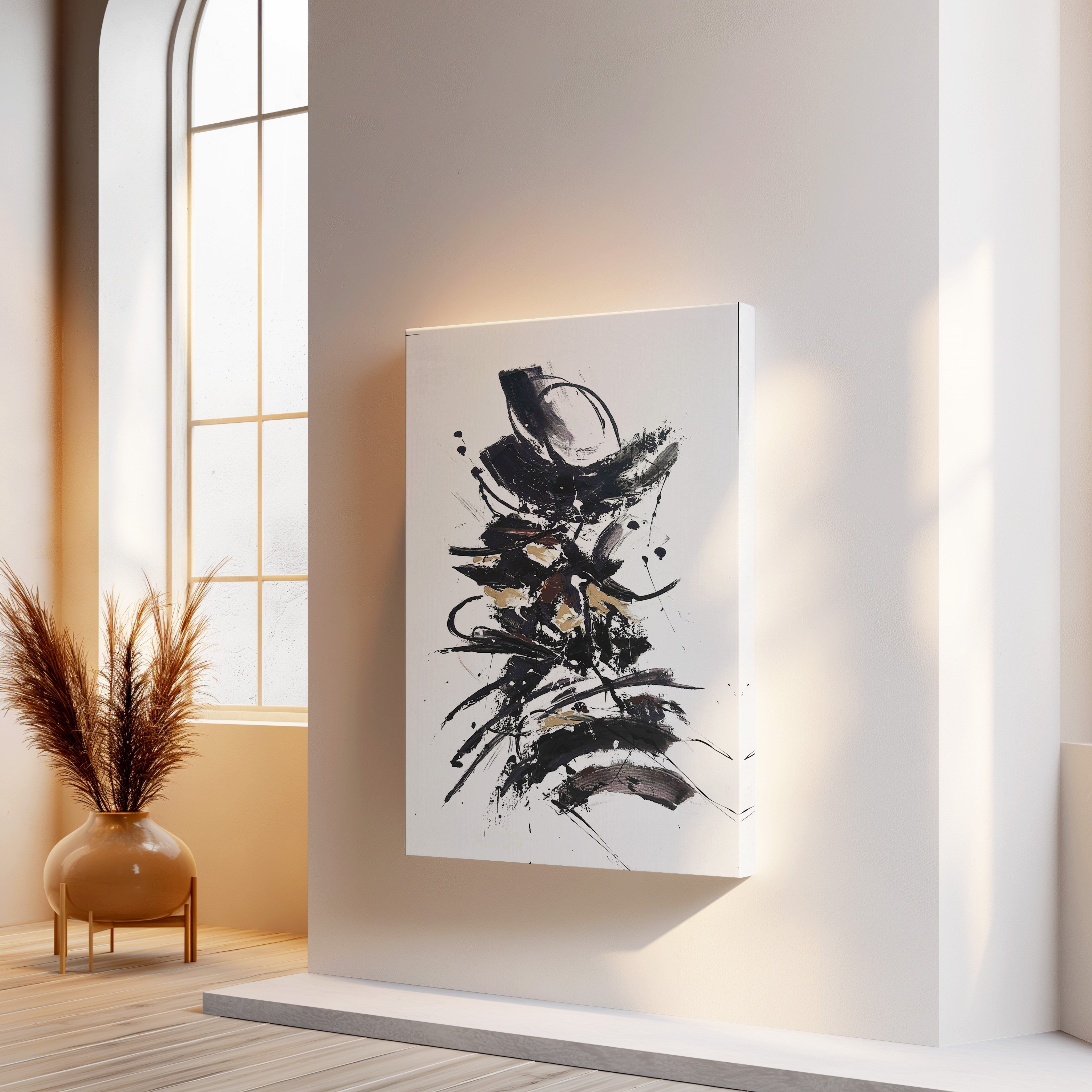 Siyah Masal | Yağlıboya dokulu canvas baskı