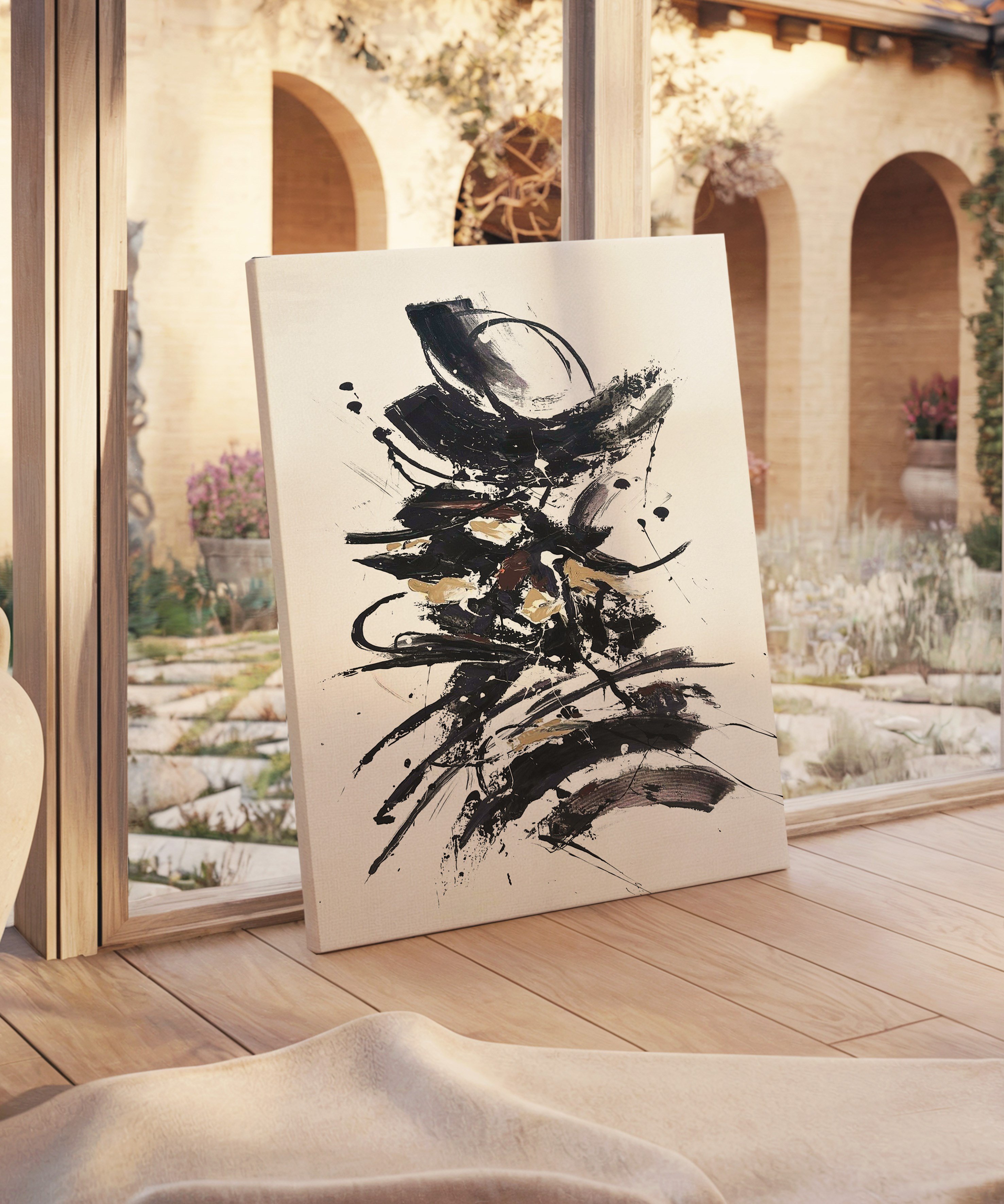 Siyah Masal | Yağlıboya dokulu canvas baskı