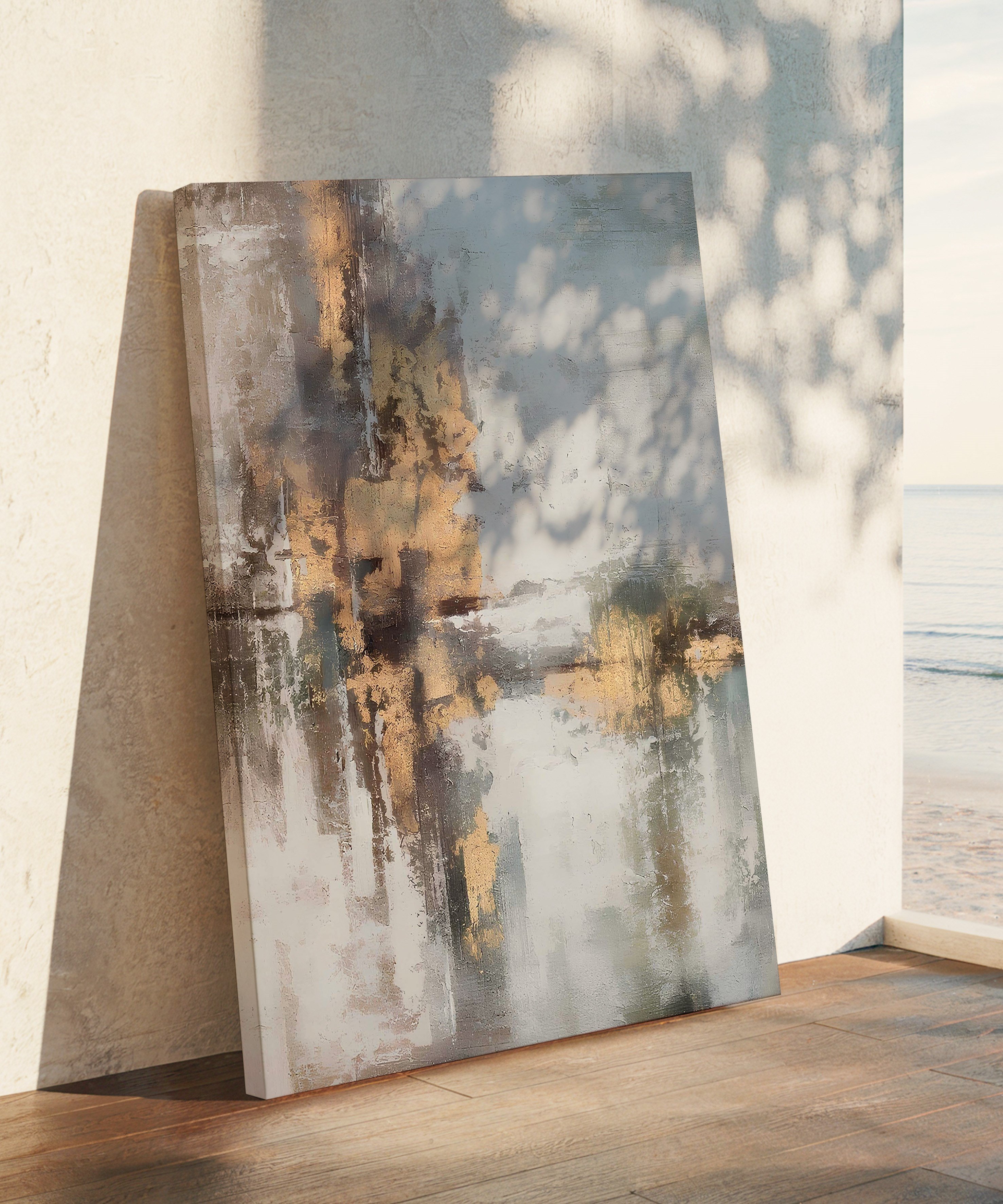 Soft altın tablo | Yağlıboya dokulu canvas baskı