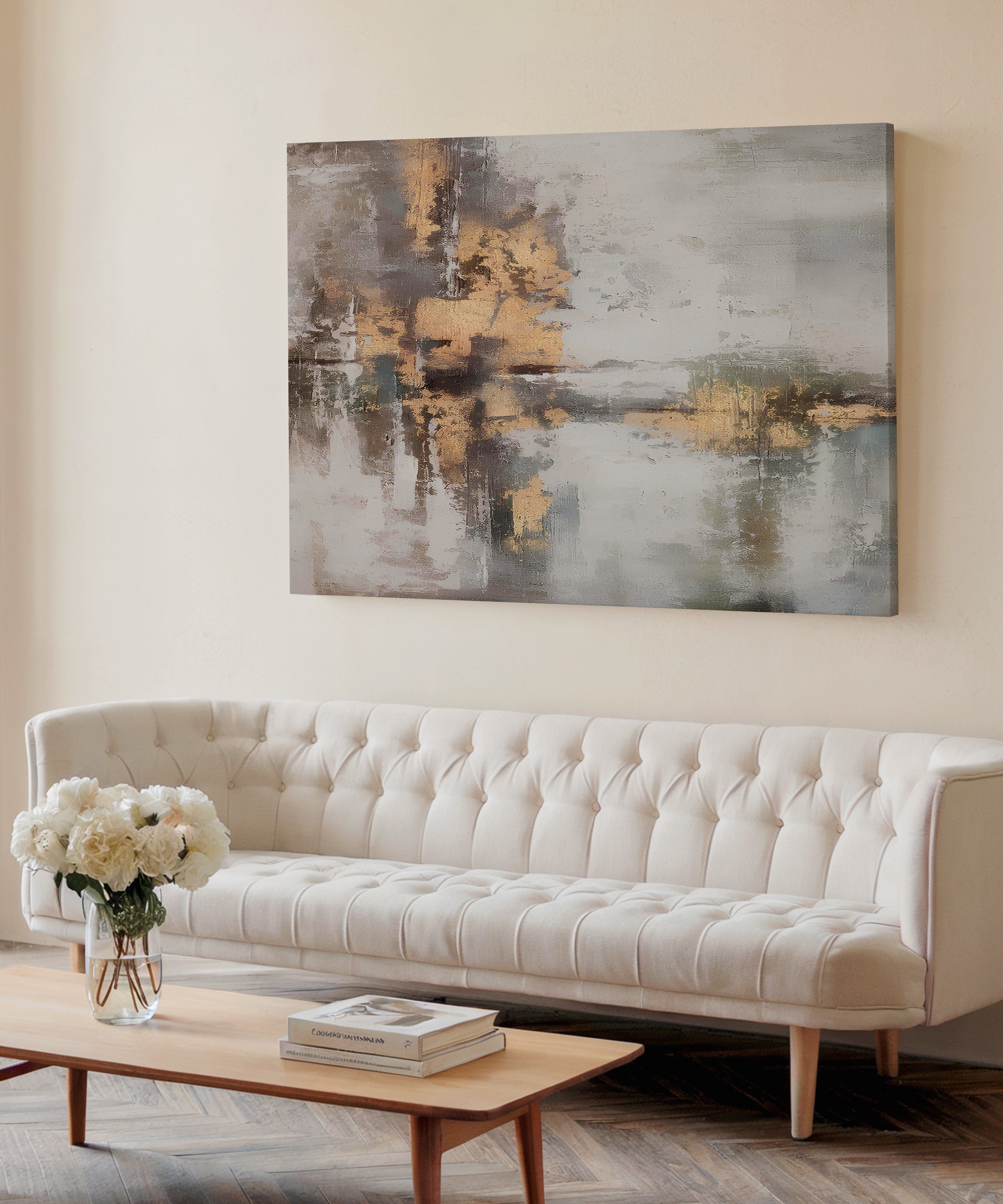 Soft altın tablo | Yağlıboya dokulu canvas baskı