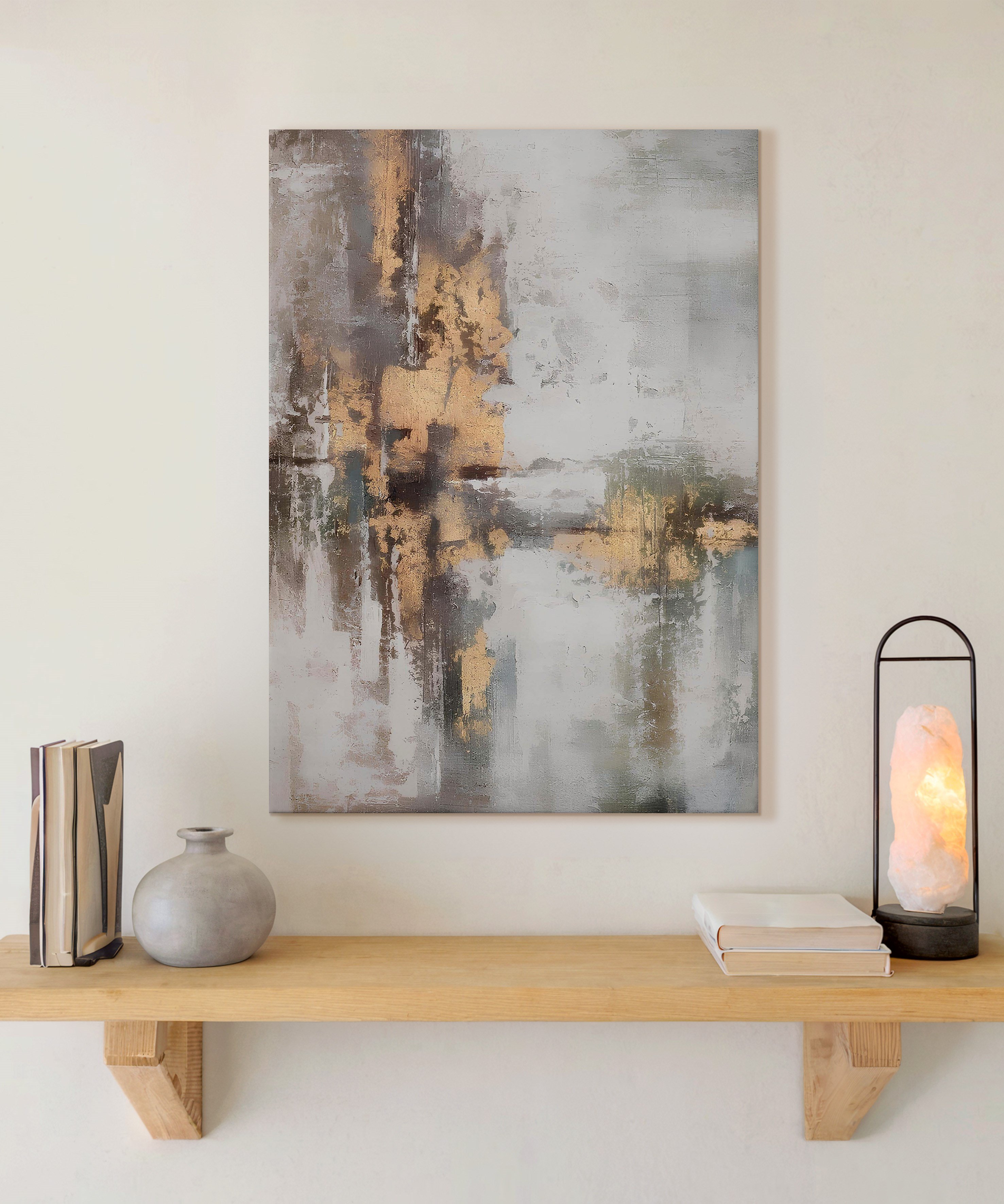 Soft altın tablo | Yağlıboya dokulu canvas baskı