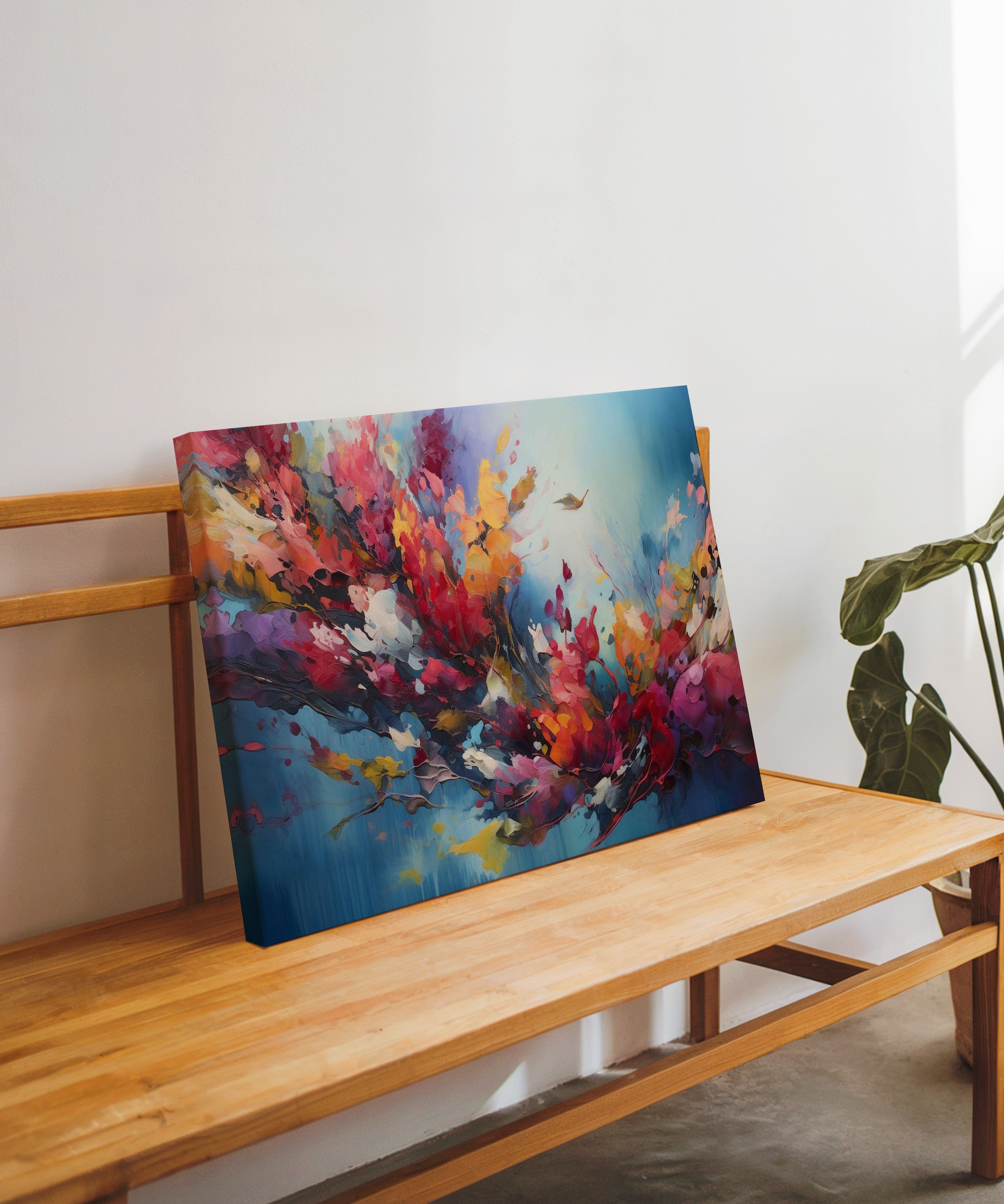 Sonbaharın Nefesi | Yağlı Boya Dokulu Canvas Baskı