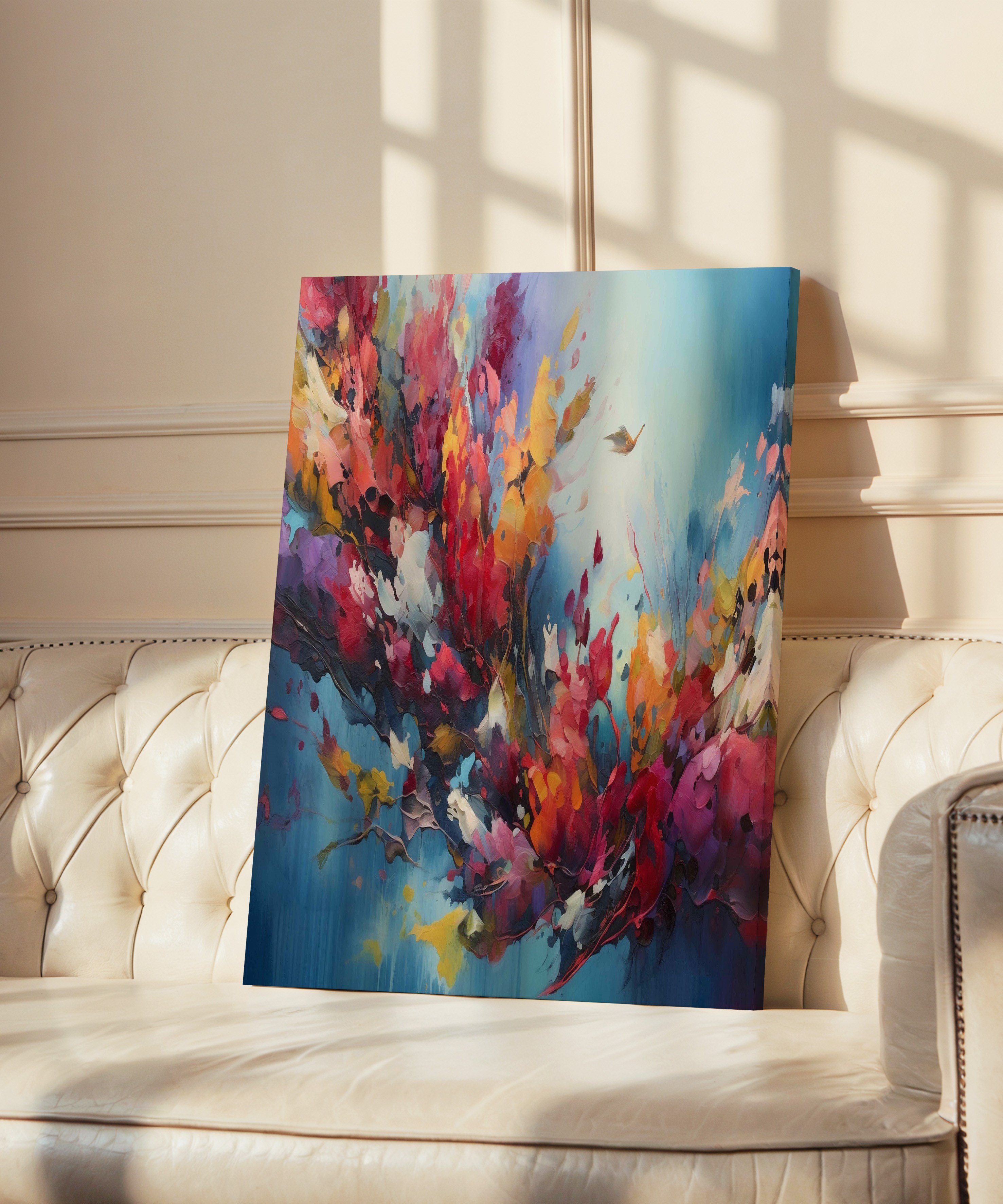 Sonbaharın Nefesi | Yağlı Boya Dokulu Canvas Baskı