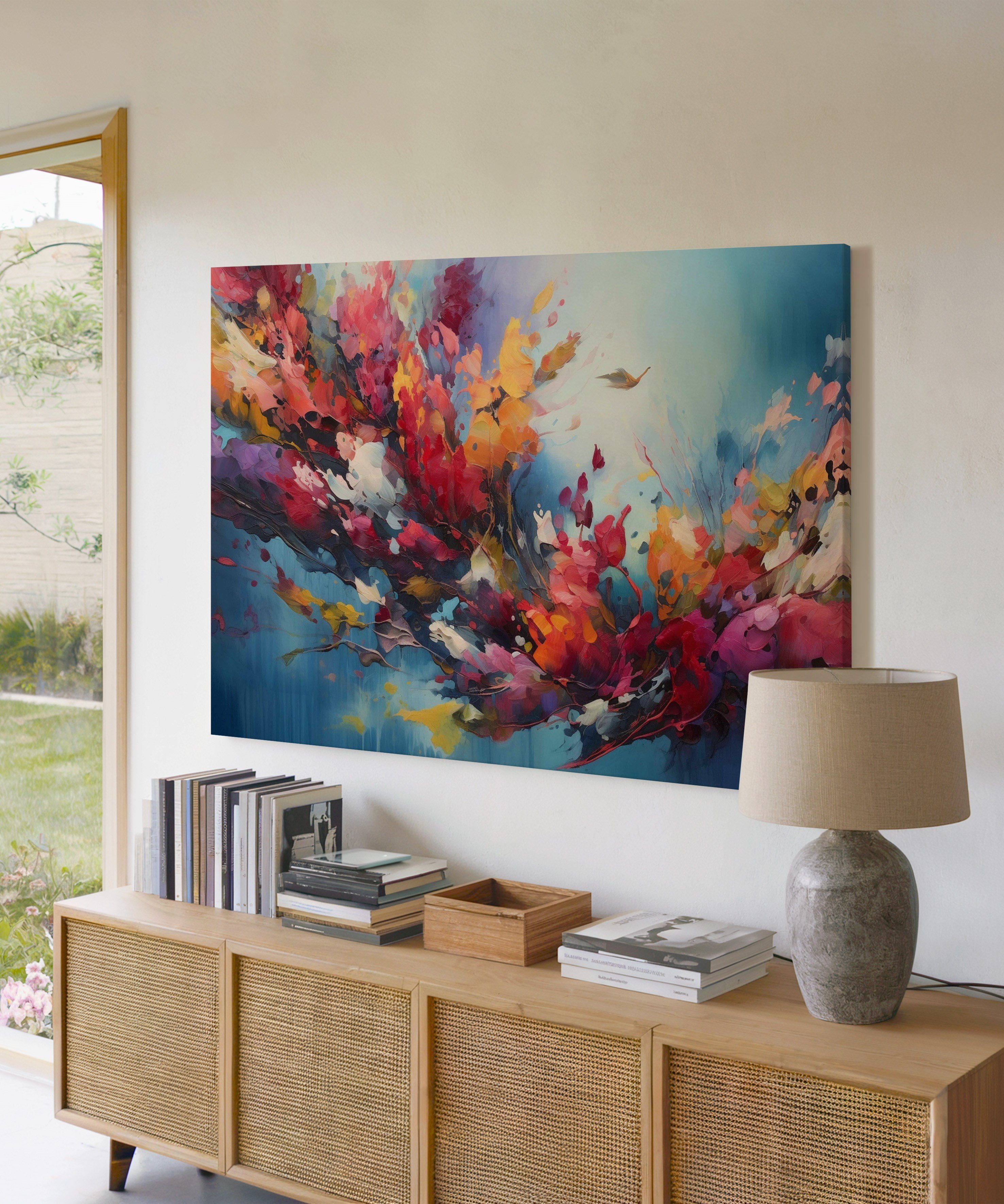 Sonbaharın Nefesi | Yağlı Boya Dokulu Canvas Baskı
