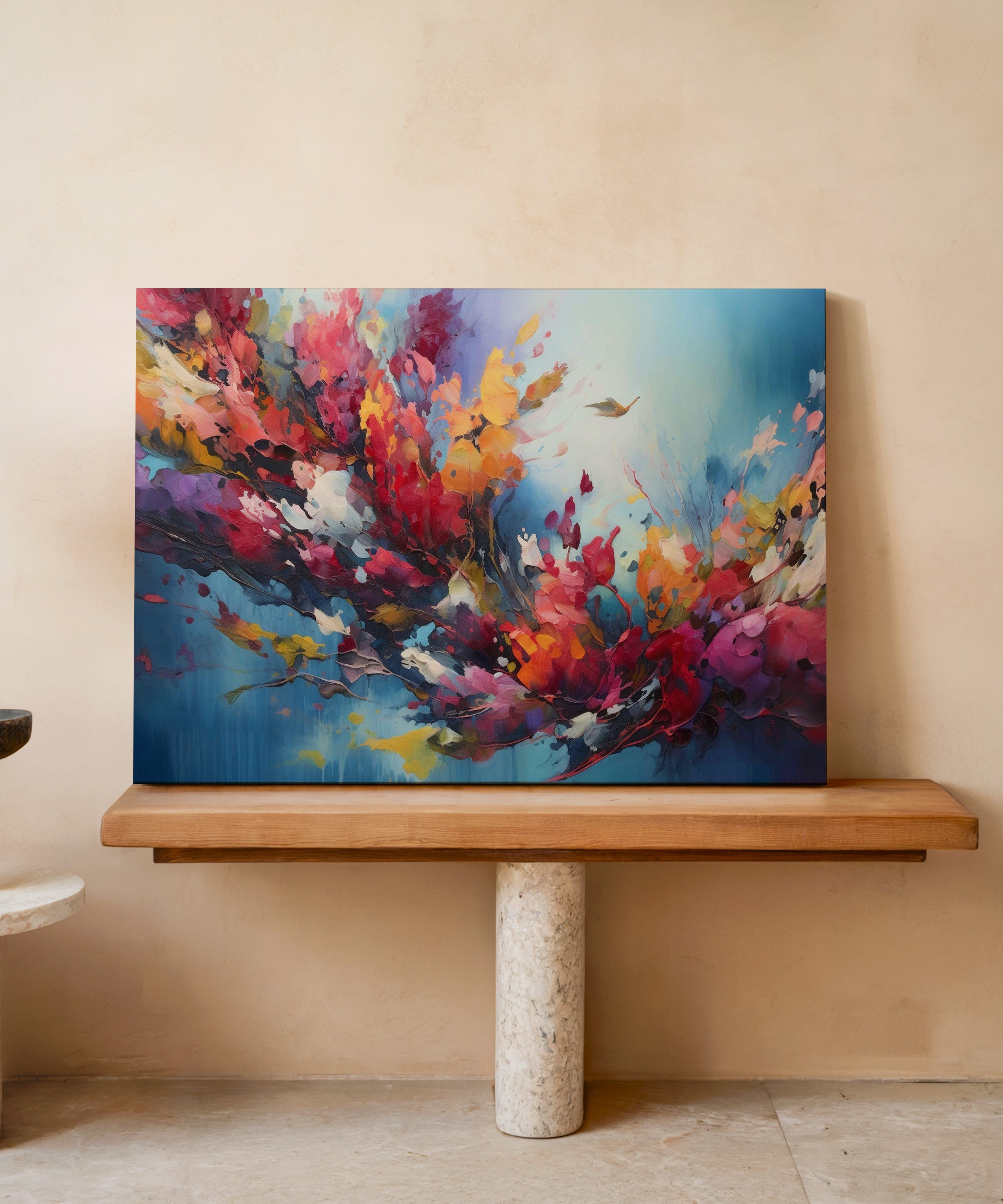 Sonbaharın Nefesi | Yağlı Boya Dokulu Canvas Baskı