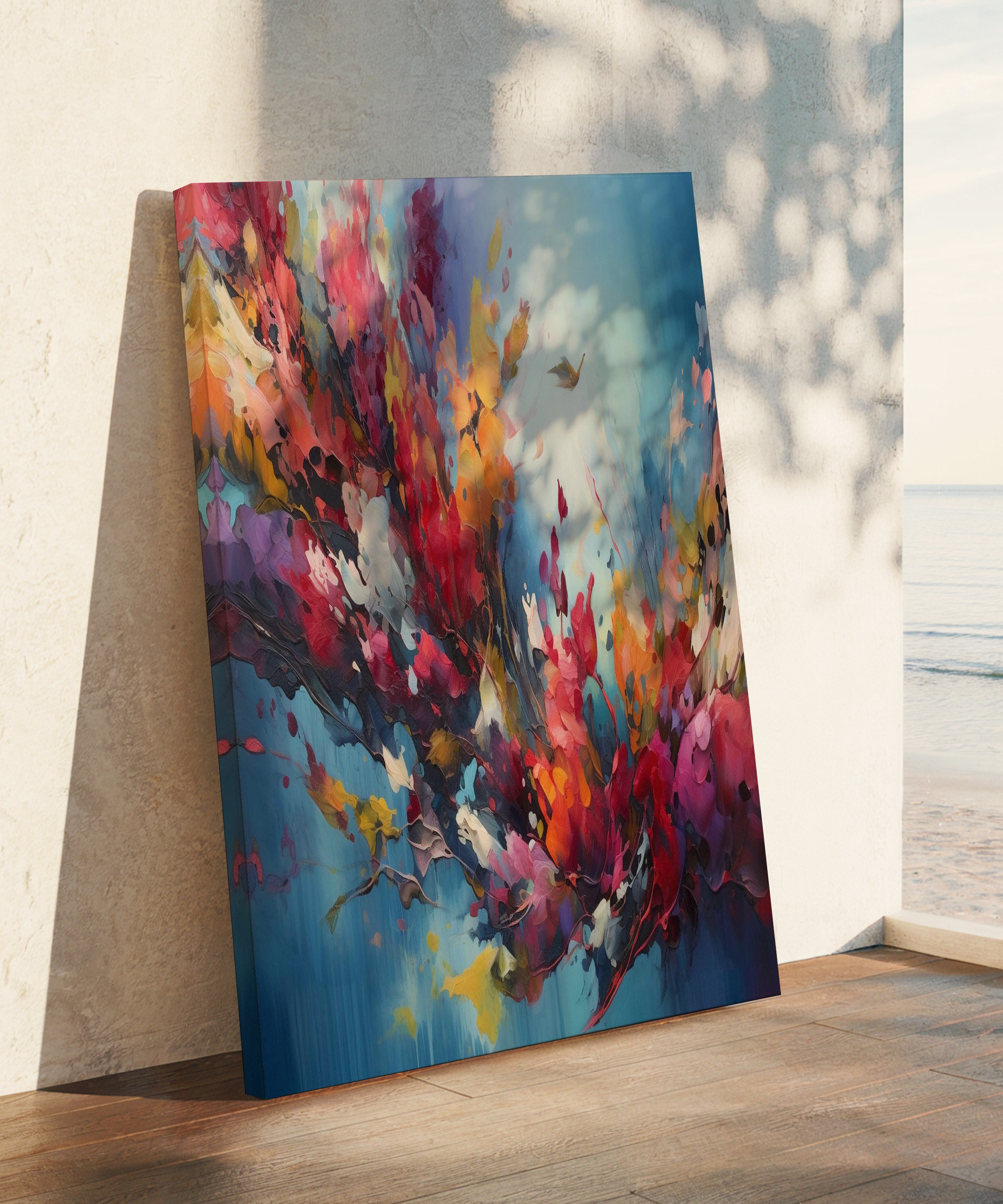 Sonbaharın Nefesi | Yağlı Boya Dokulu Canvas Baskı