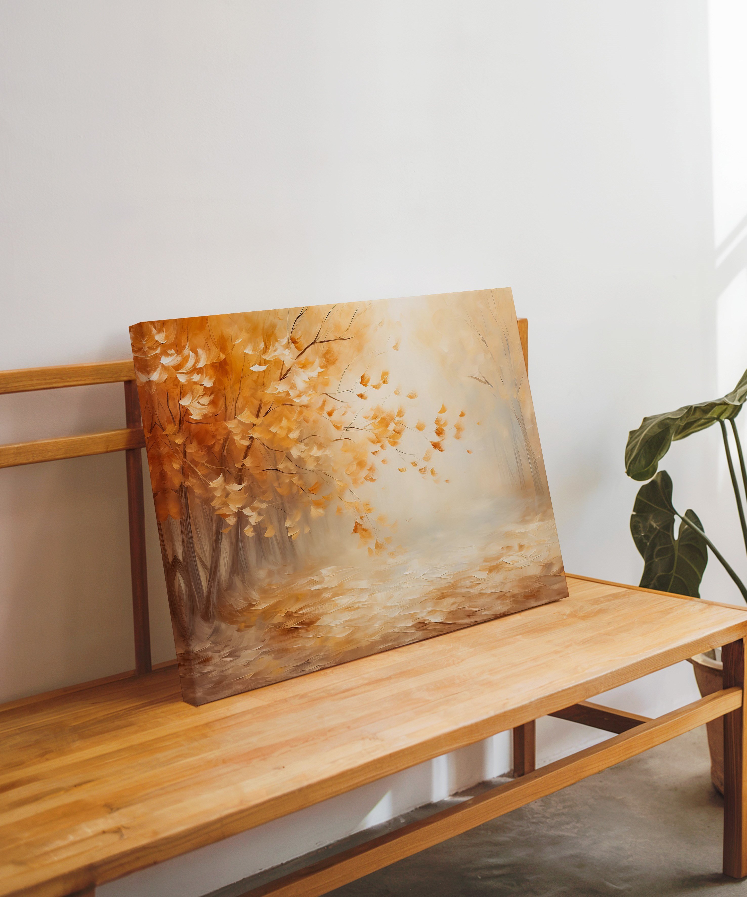 Sonbaharın Rüyası | Yağlı Boya Dokulu Canvas Baskı