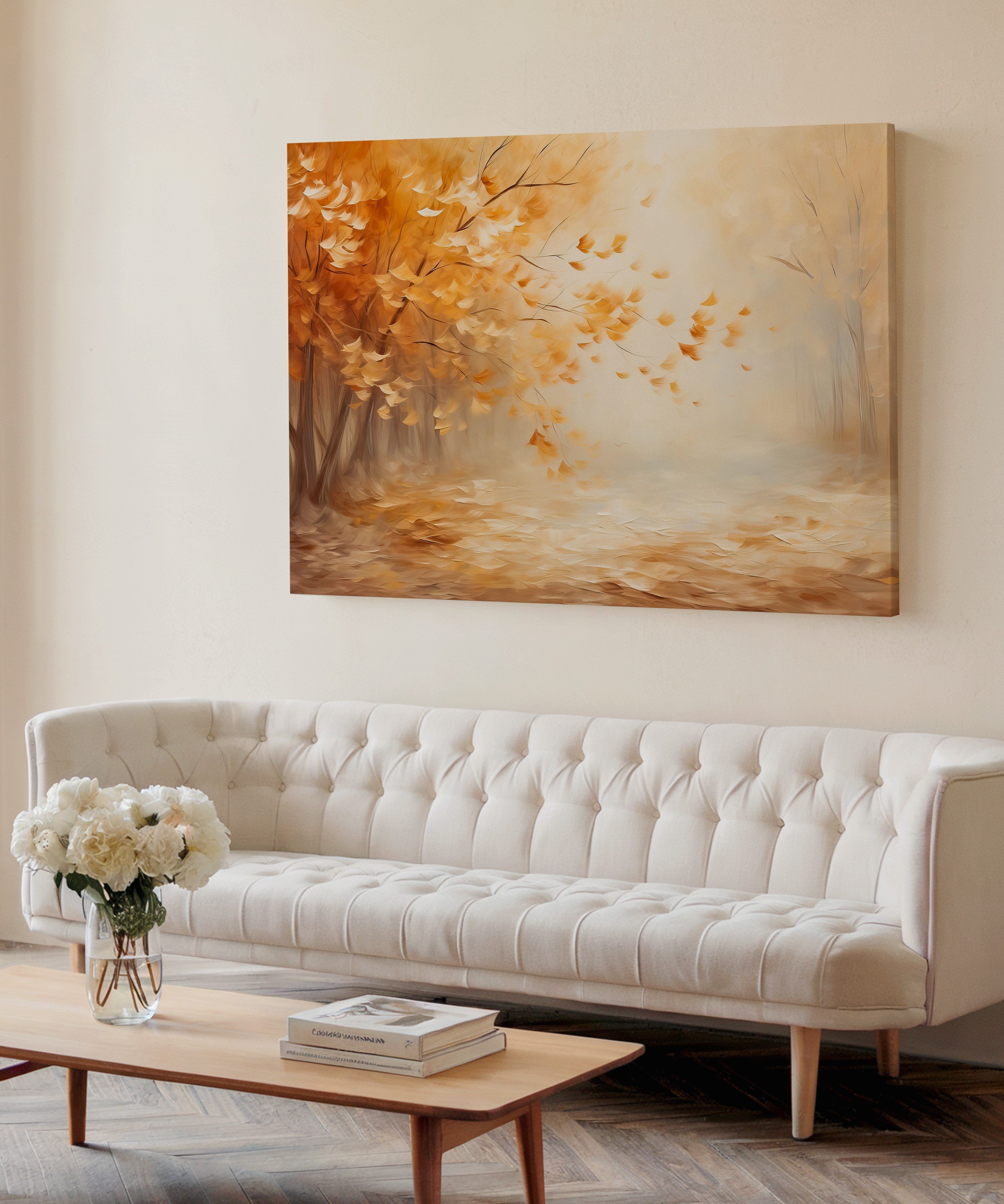 Sonbaharın Rüyası | Yağlı Boya Dokulu Canvas Baskı