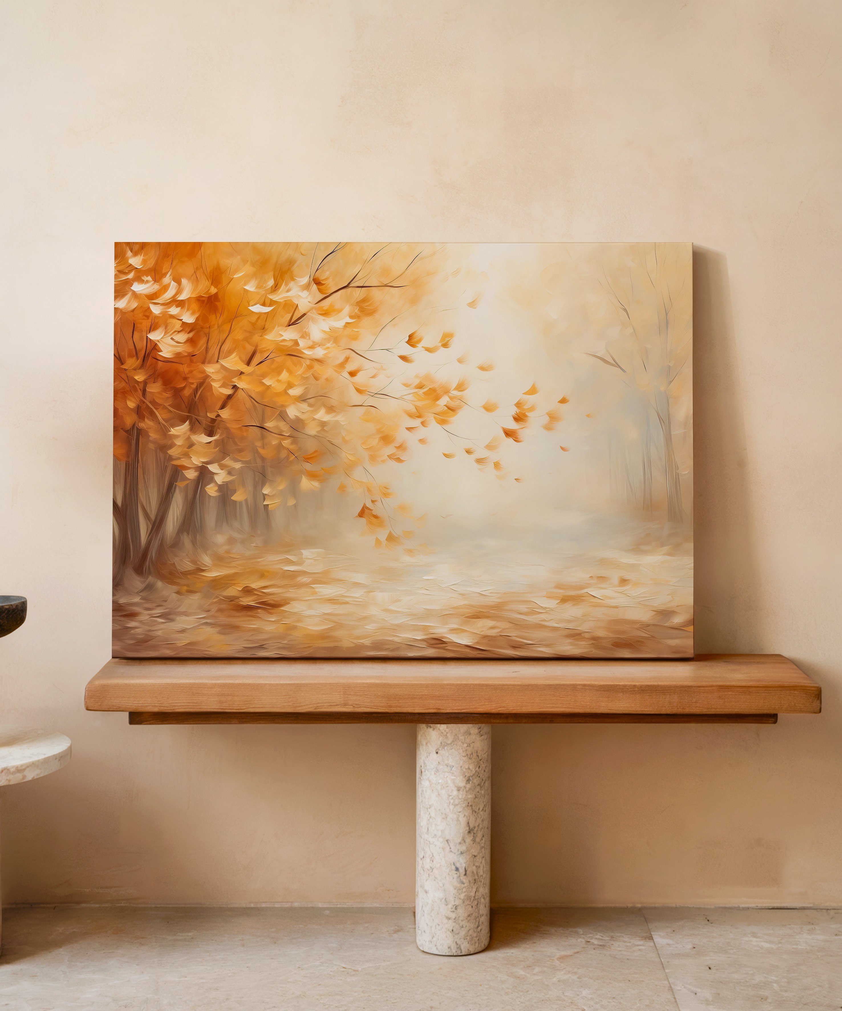 Sonbaharın Rüyası | Yağlı Boya Dokulu Canvas Baskı