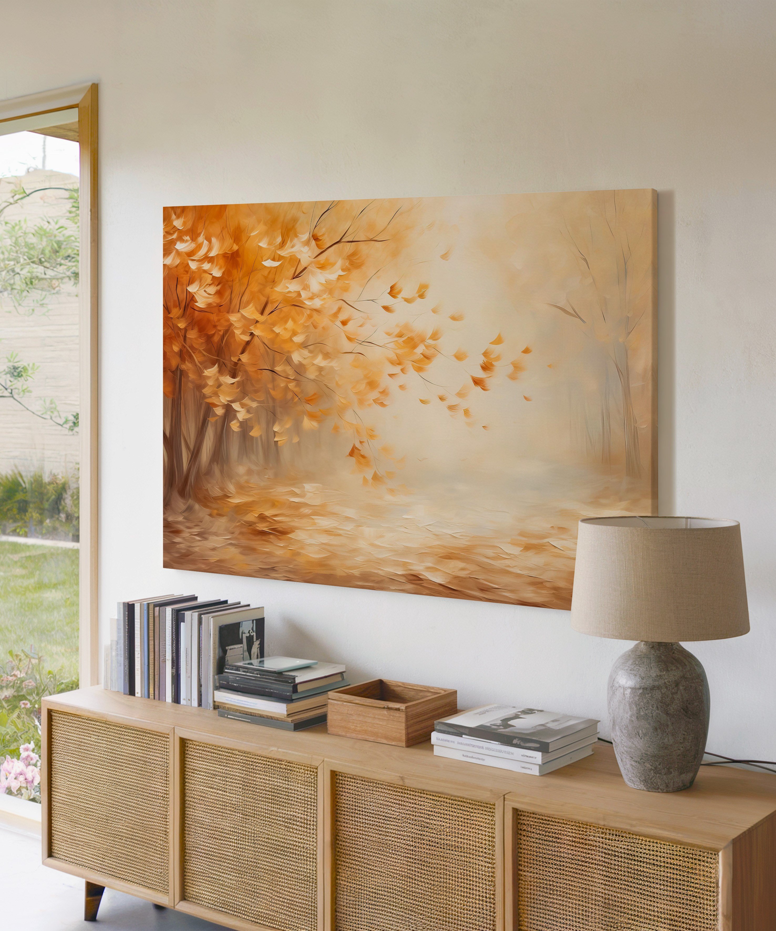 Sonbaharın Rüyası | Yağlı Boya Dokulu Canvas Baskı