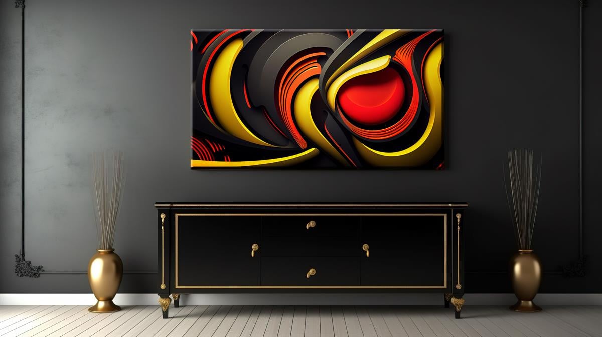 Soyut Kanvas TabloÜnlü Ressam Kanvas Tablo mükemmel baskı kalitesi Kozaart galeri 