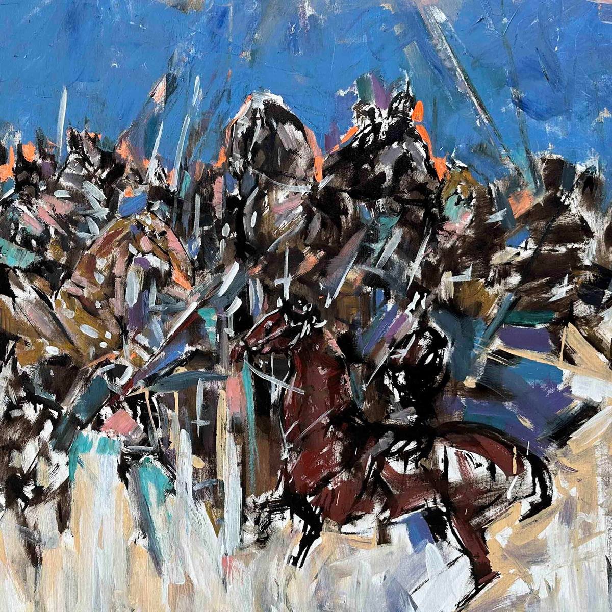 Soyut yağlı boya tablolar