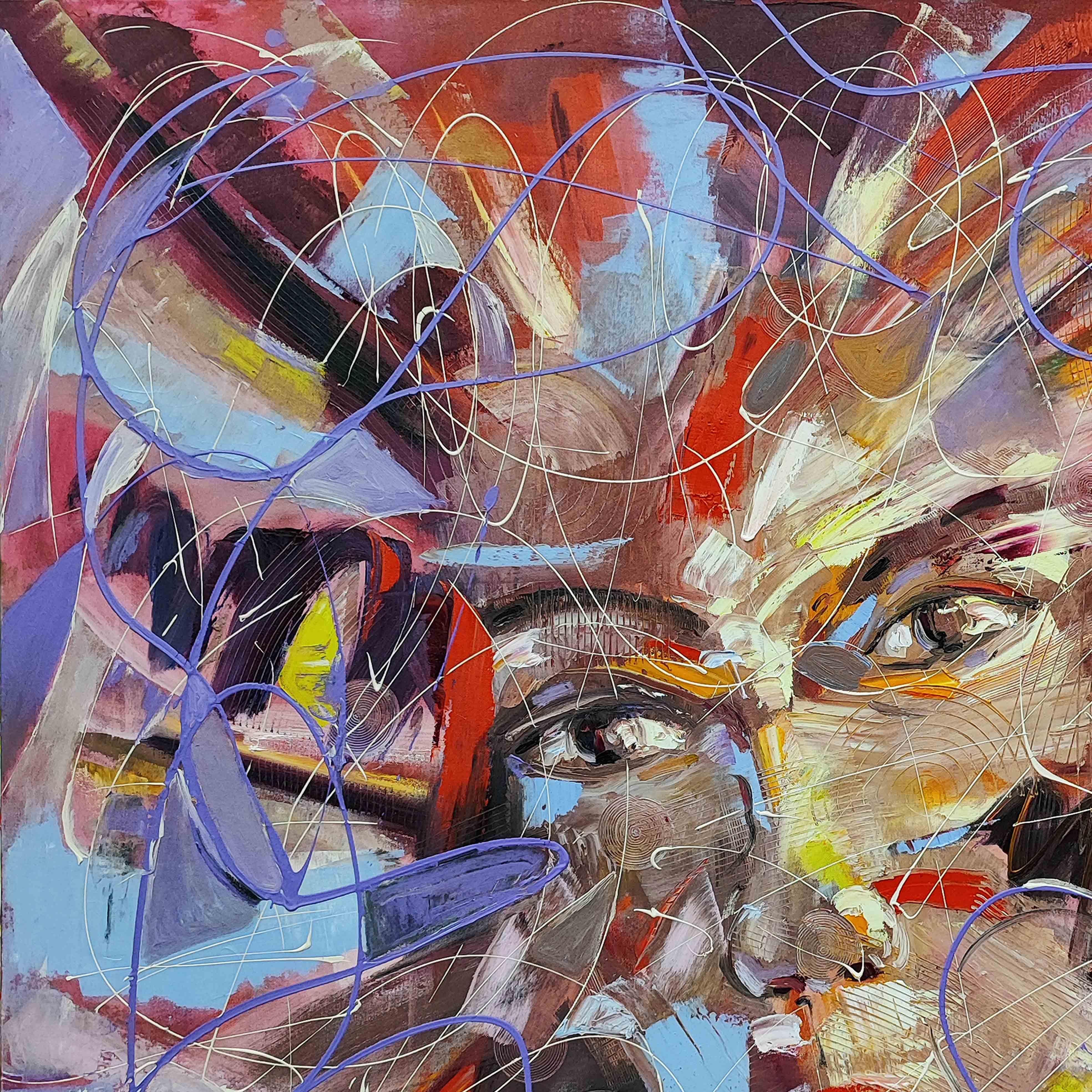 Soyut yağlı boya tablolar