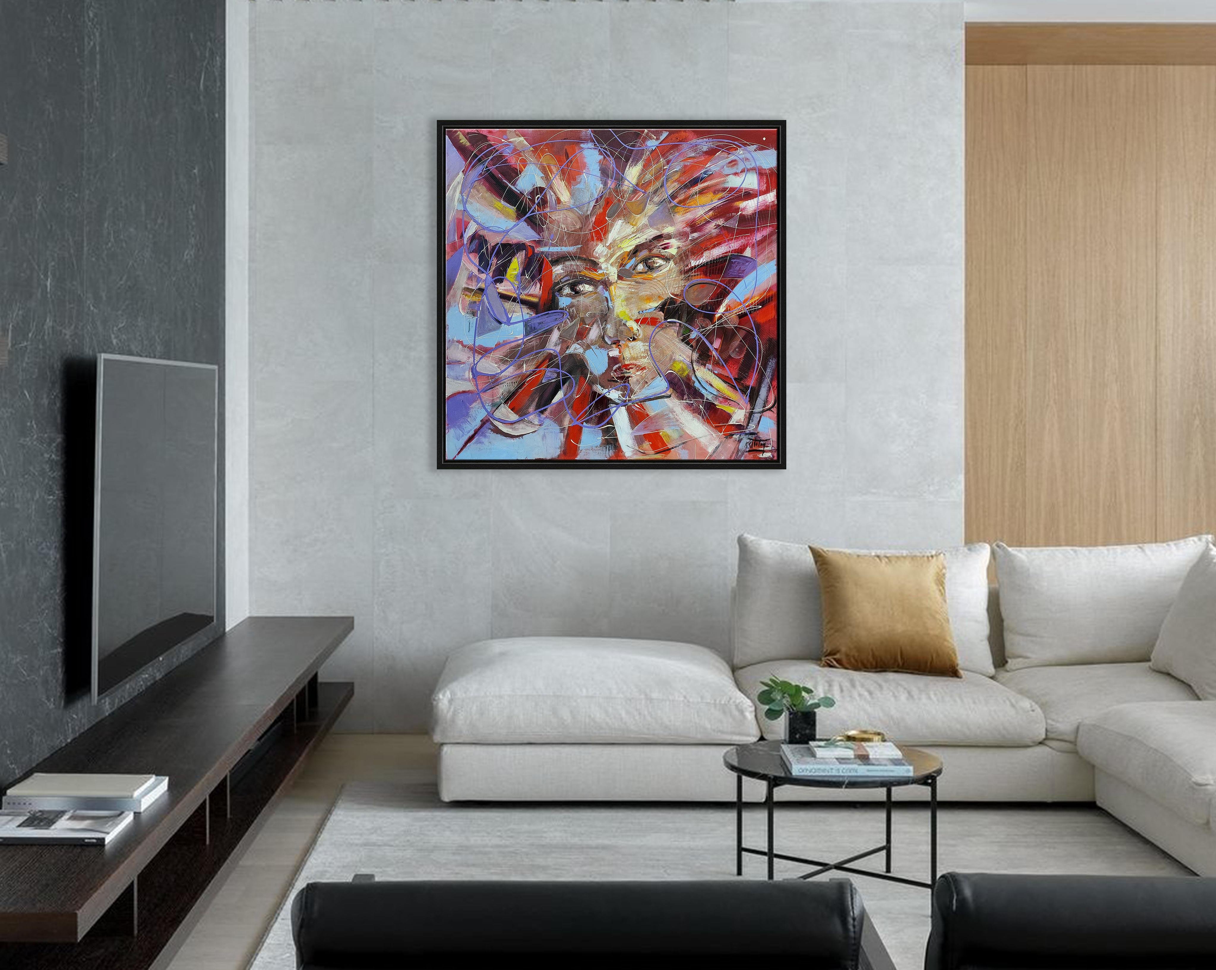 Soyut yağlı boya tablolar