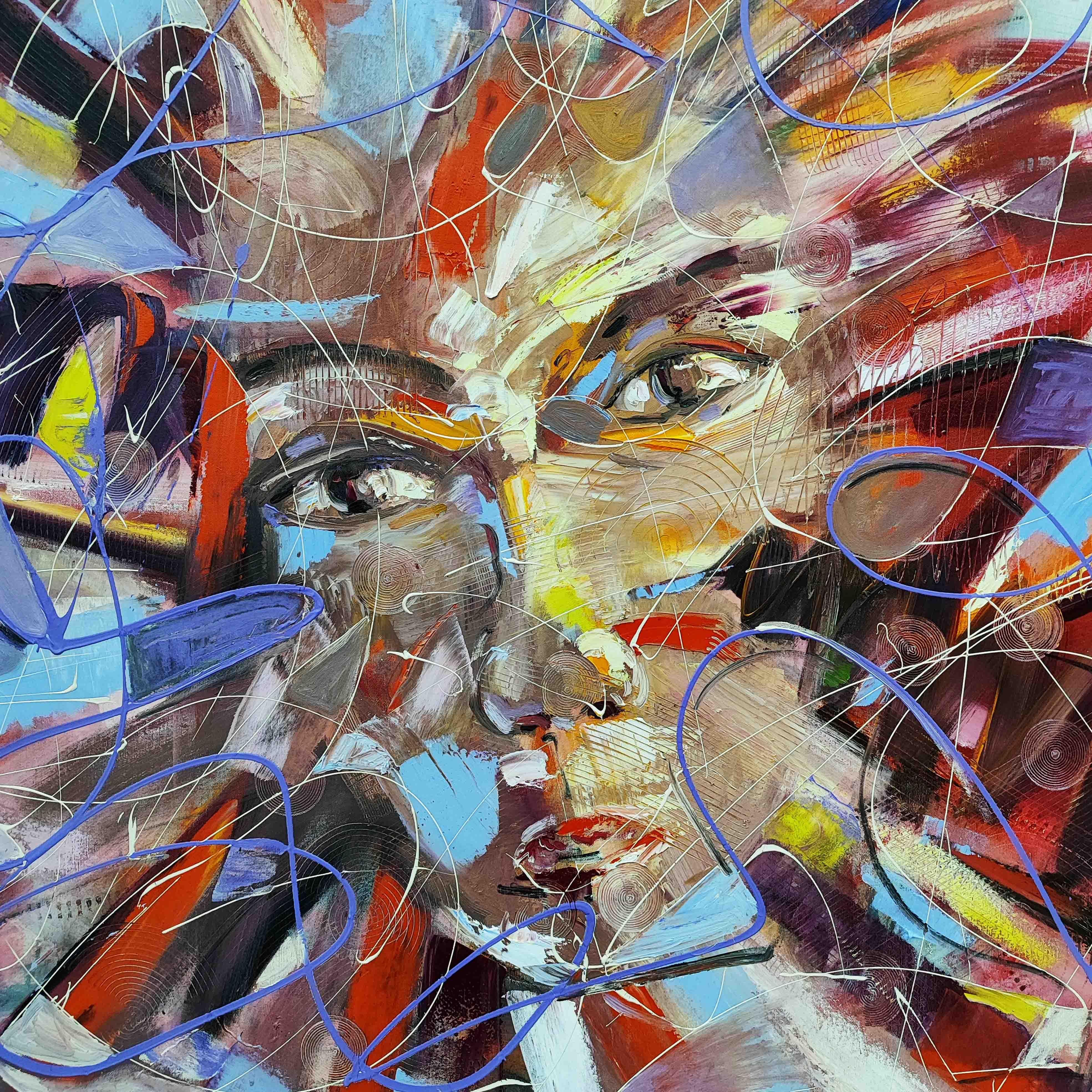 Soyut yağlı boya tablolar