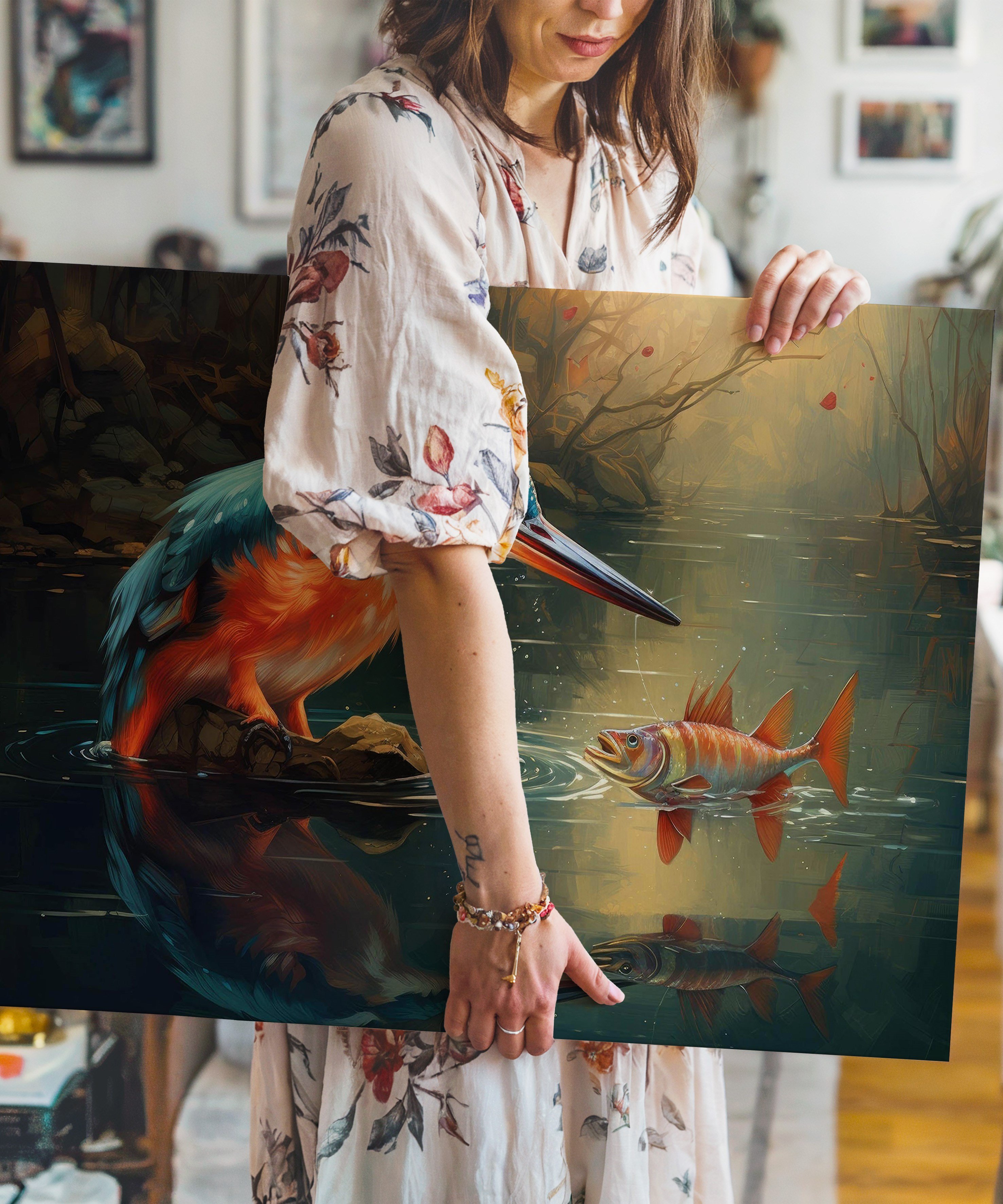 Suyun Sabrı | Yağlı Boya Dokulu Canvas Baskı