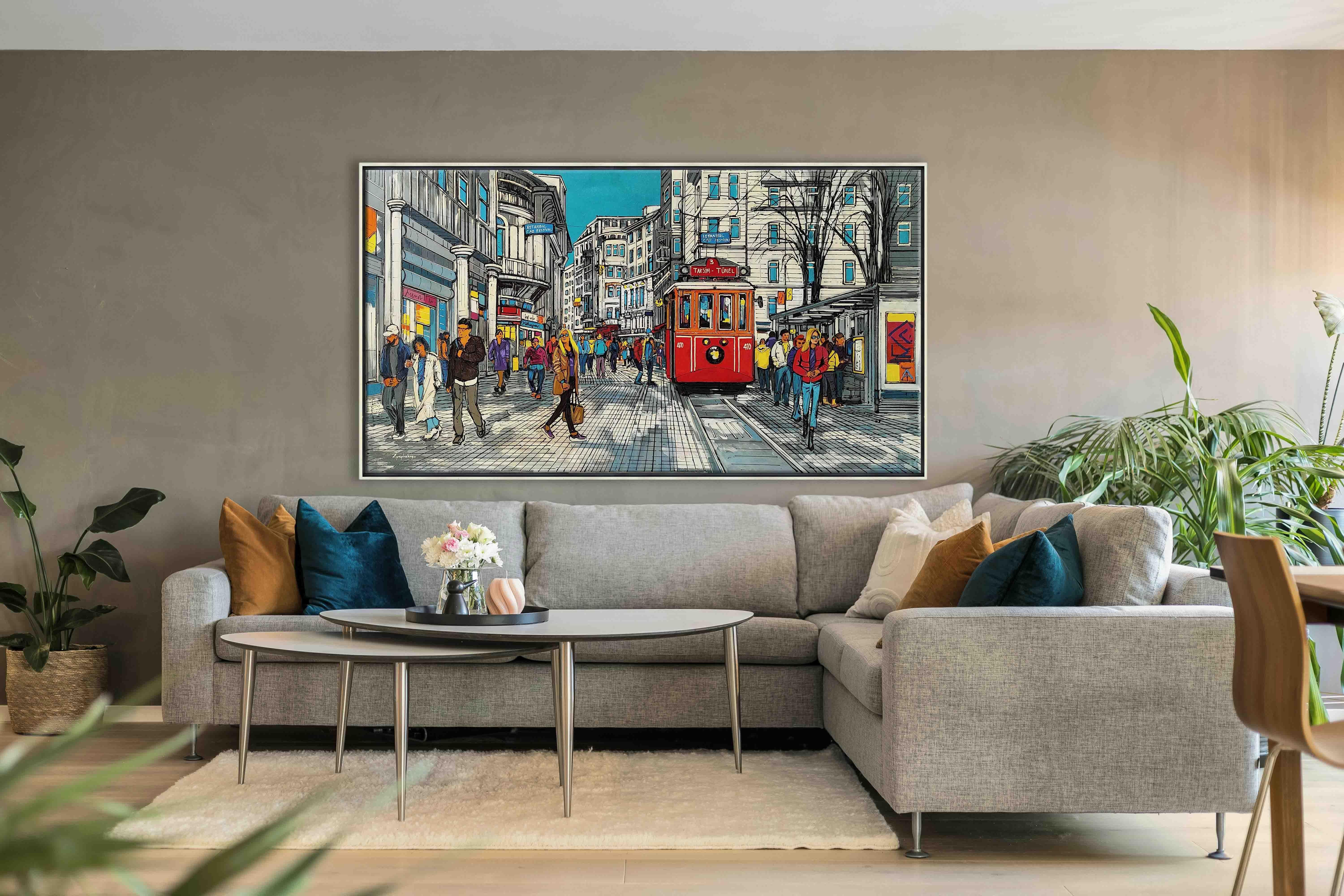 Taksim Ambiyansı | Yağlı Boya Tablo