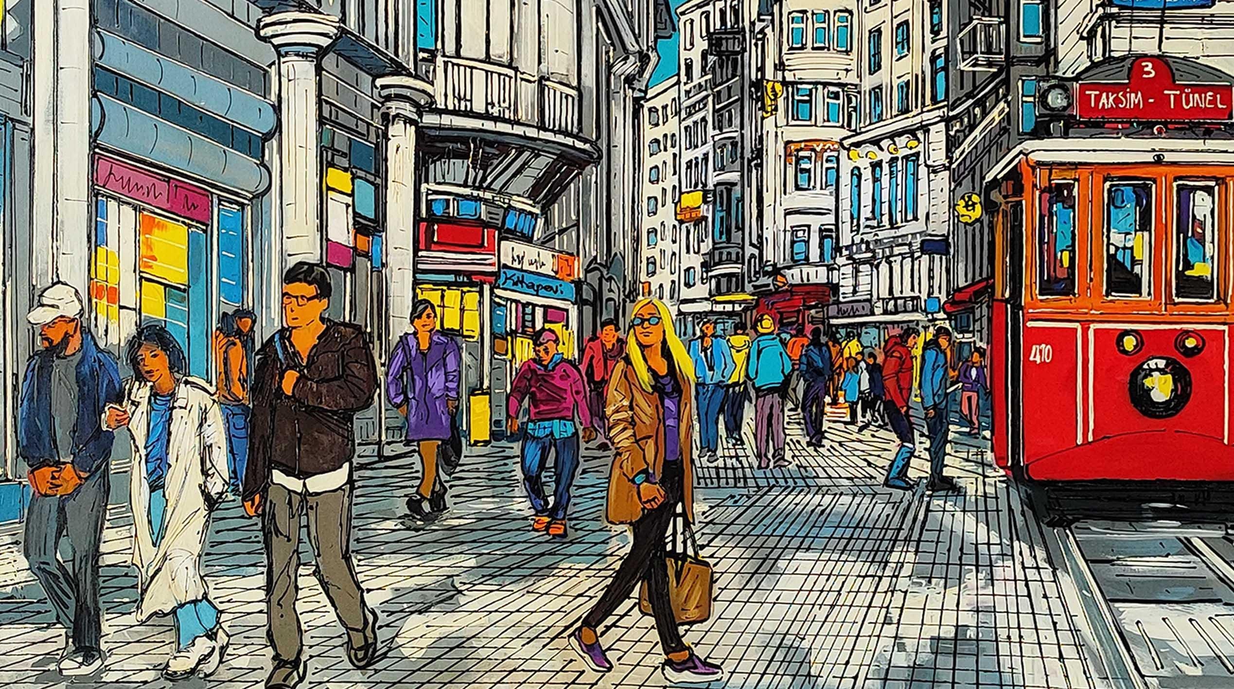Taksim Ambiyansı | Yağlı Boya Tablo