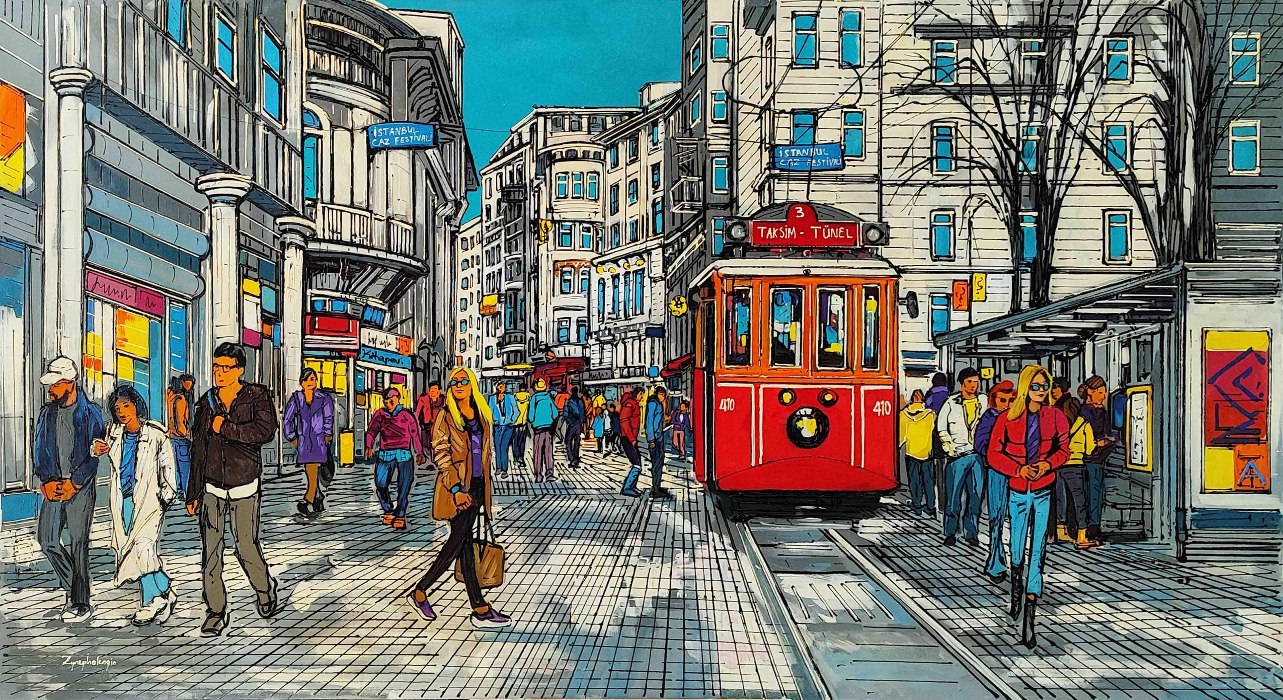 Taksim Ambiyansı | Yağlı Boya Tablo