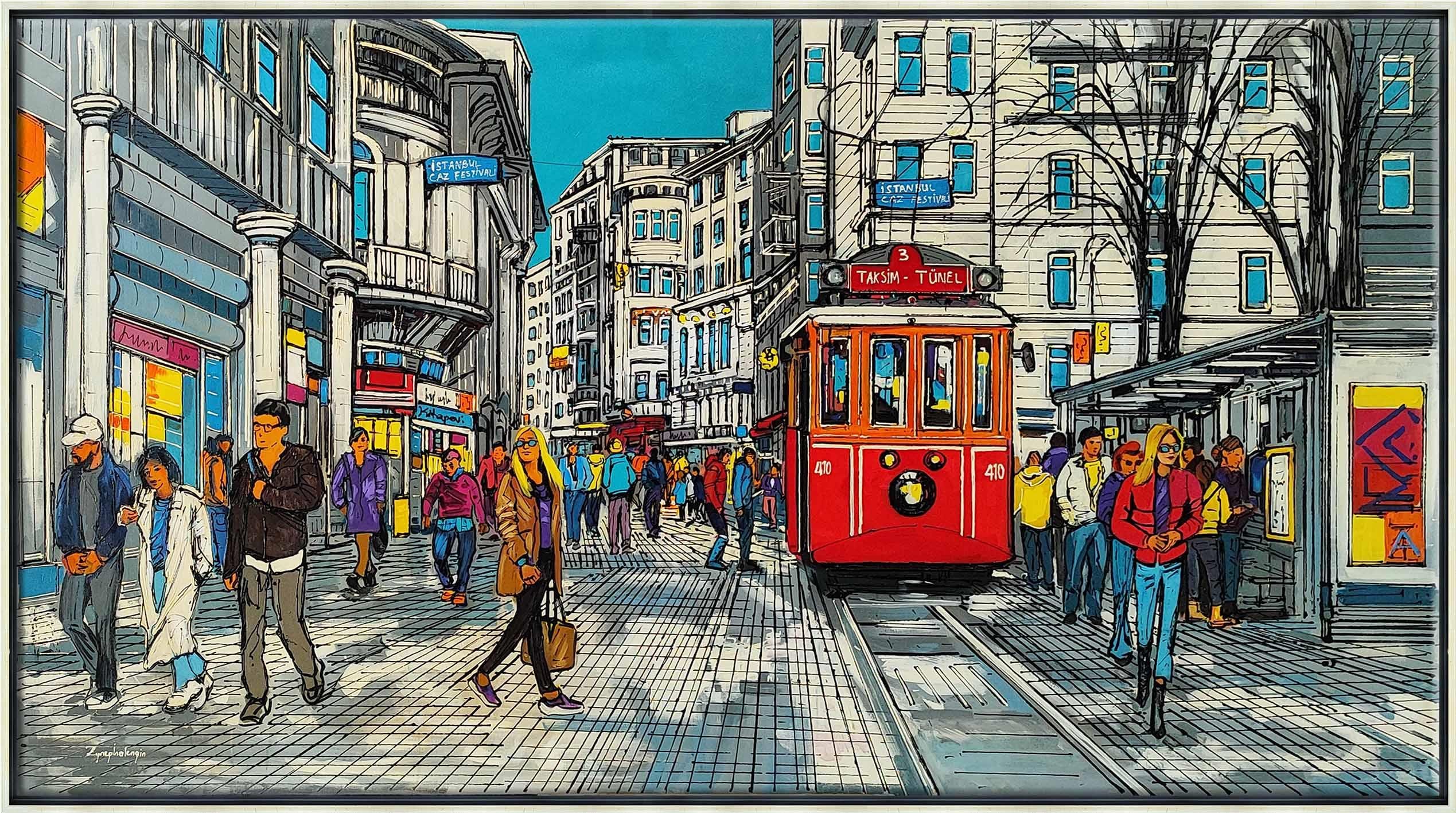 Taksim Ambiyansı | Yağlı Boya Tablo