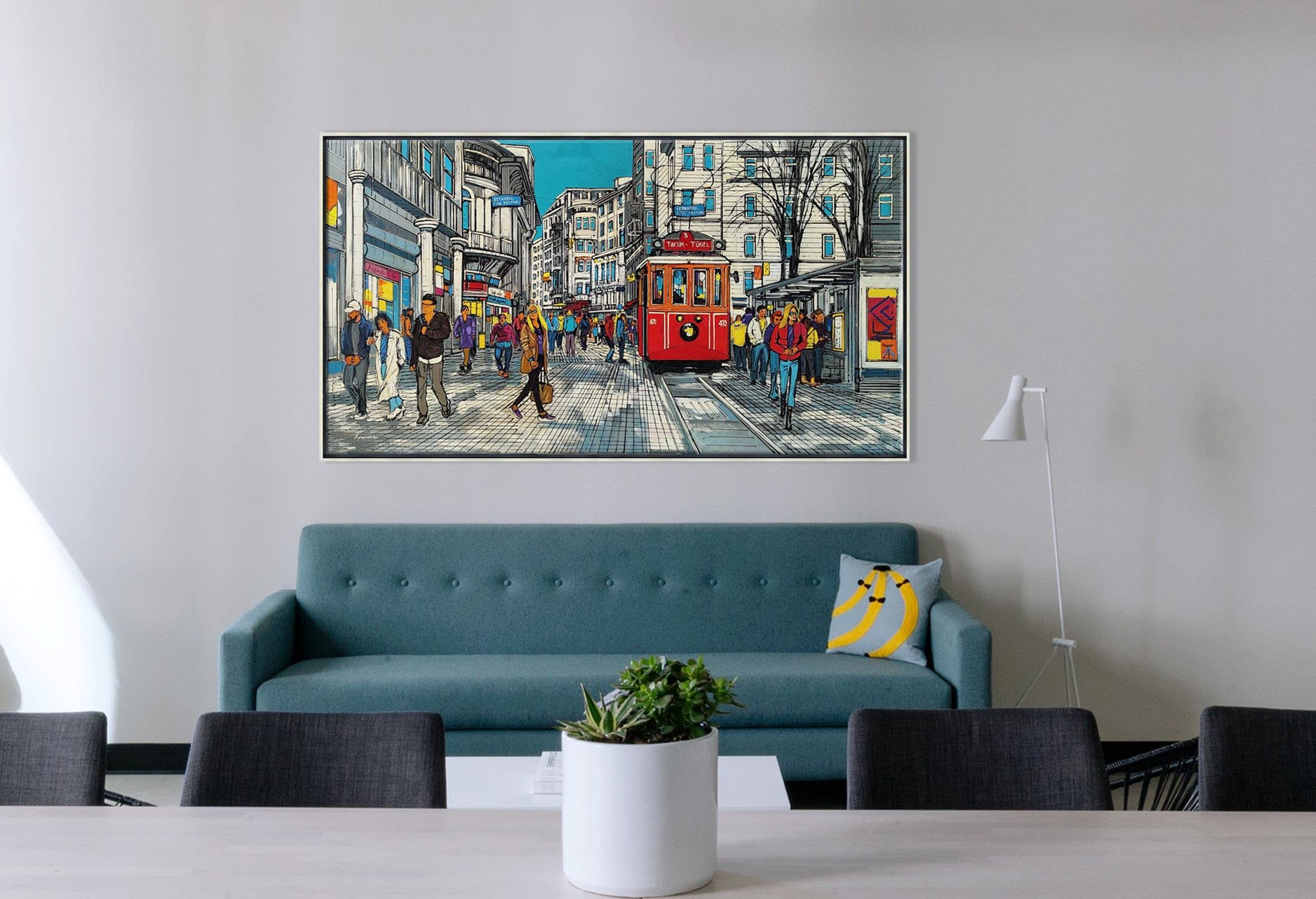 Taksim Ambiyansı | Yağlı Boya Tablo