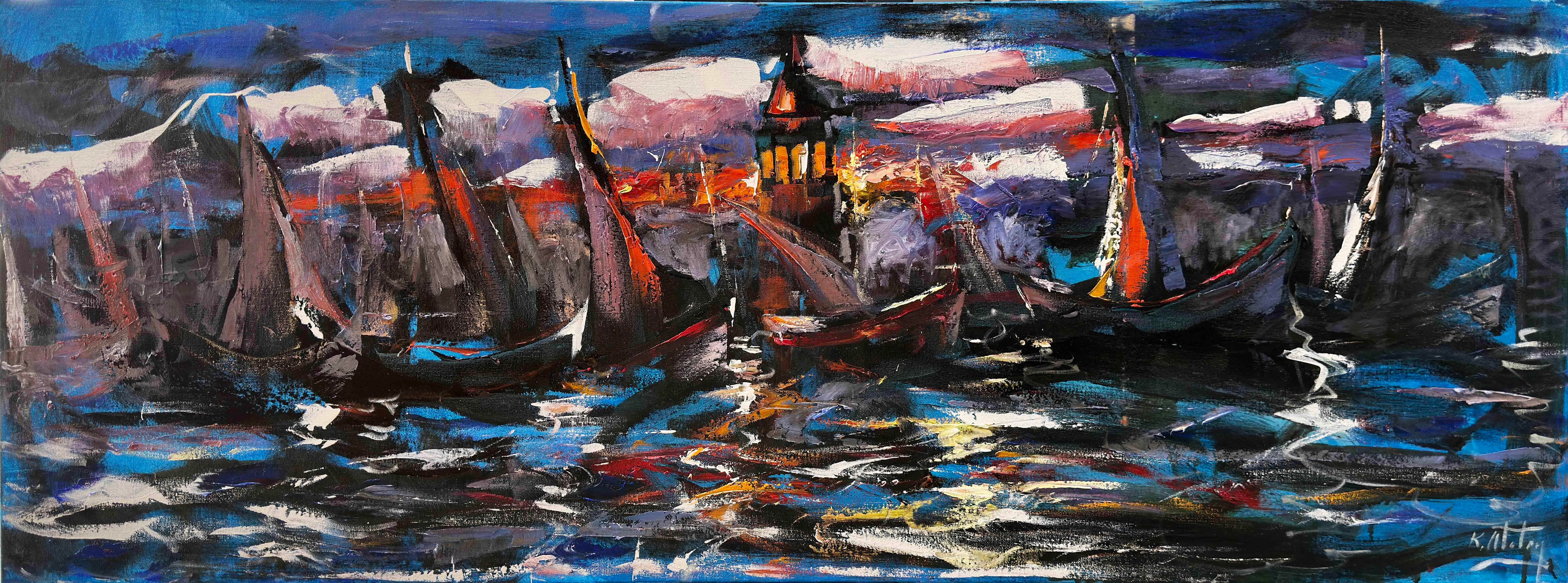 Tekneler Alabora  | Yağlı Boya Tablo