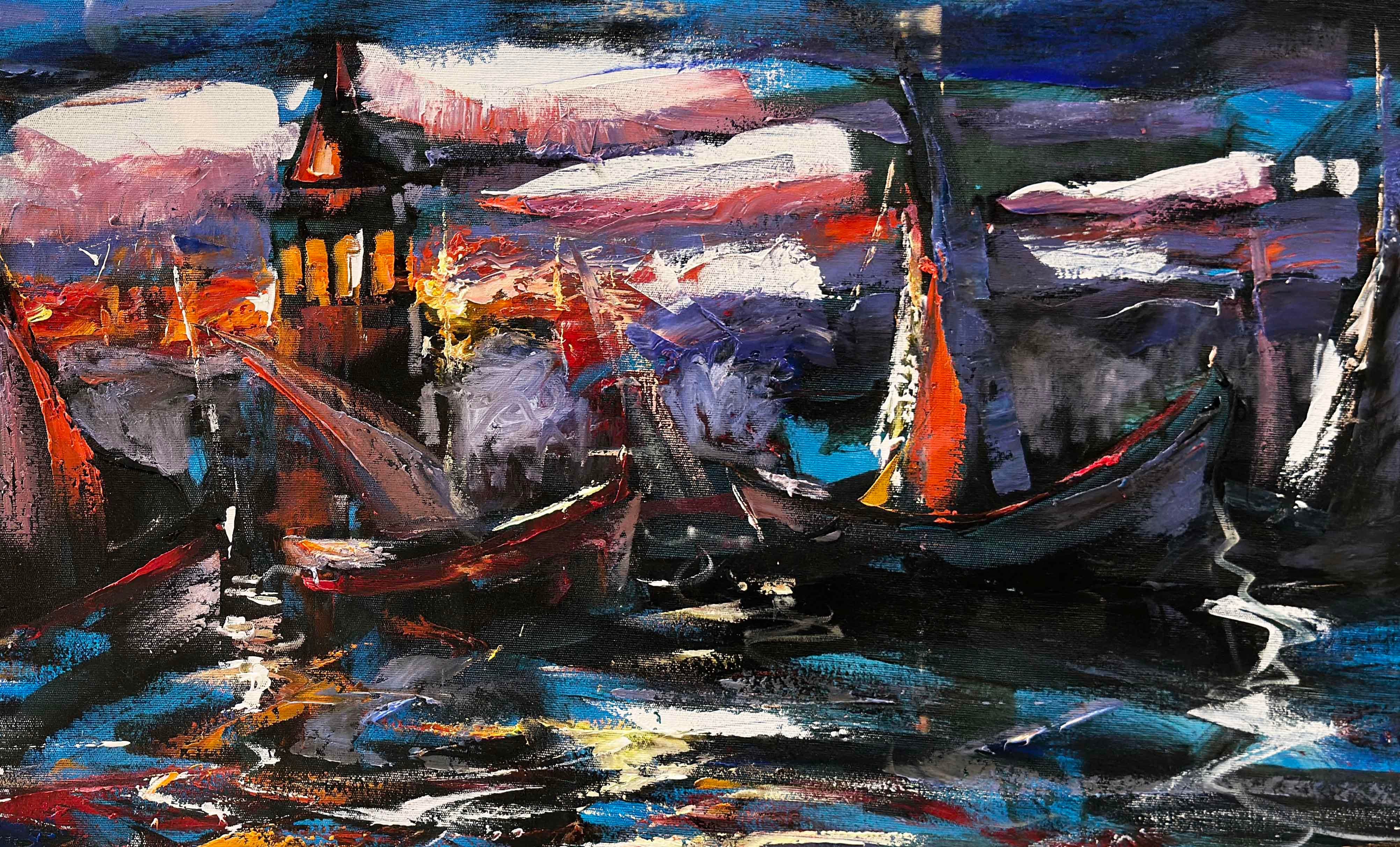 Tekneler Alabora  | Yağlı Boya Tablo