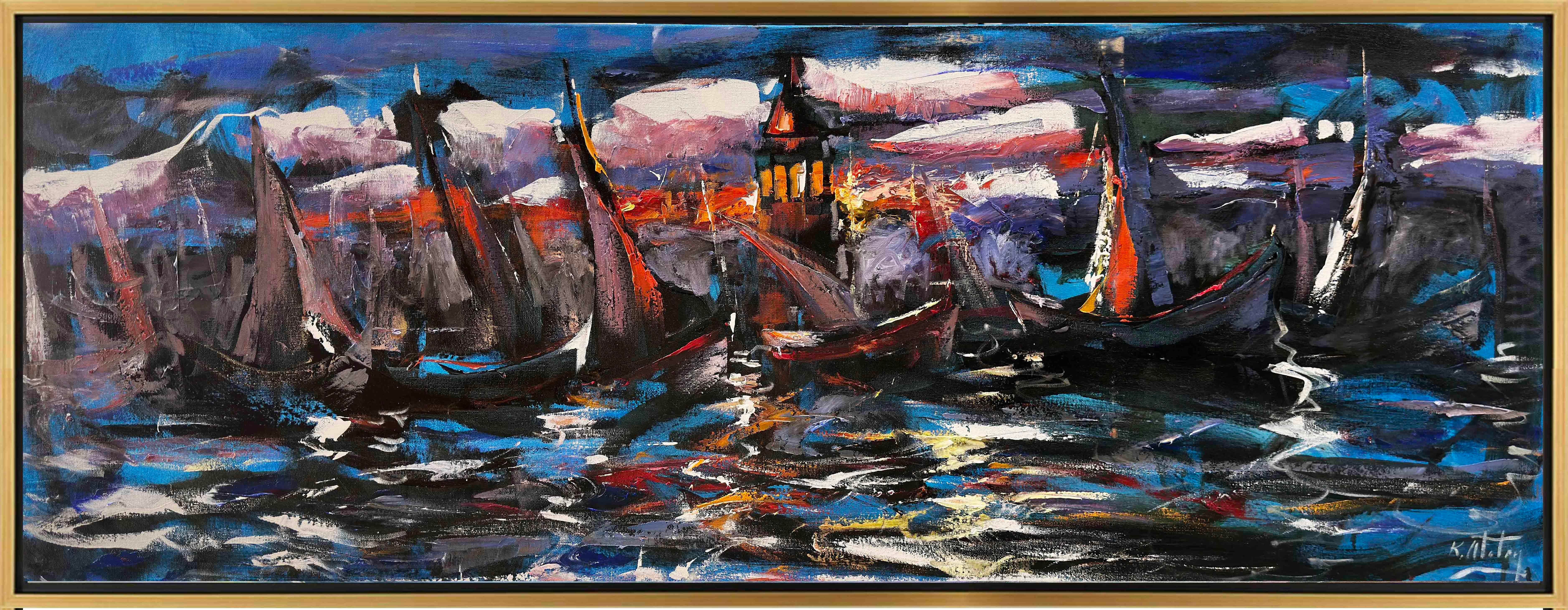 Tekneler Alabora  | Yağlı Boya Tablo