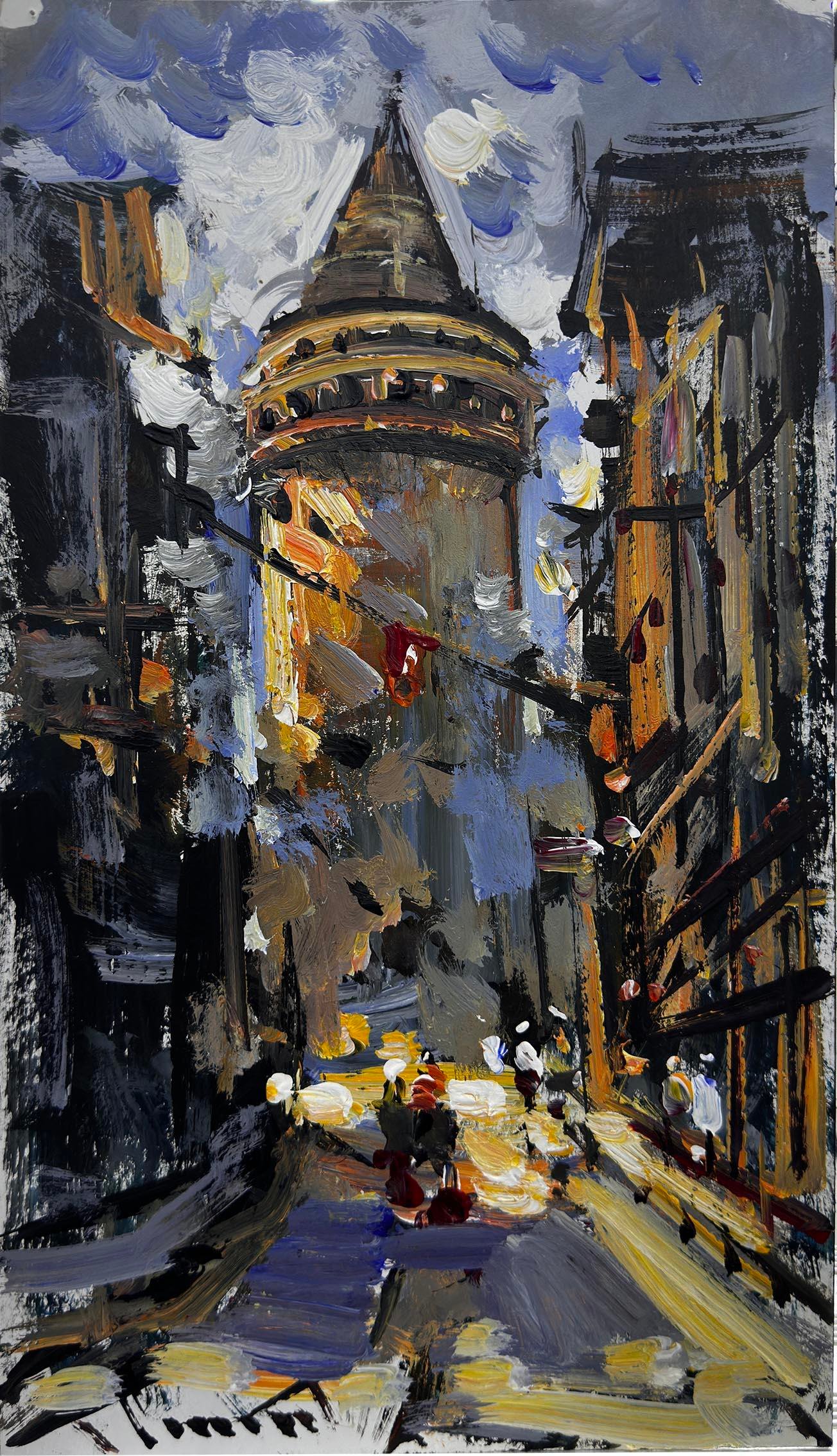 Toprak Paletinde Galata | Yağlı Boya Tablo