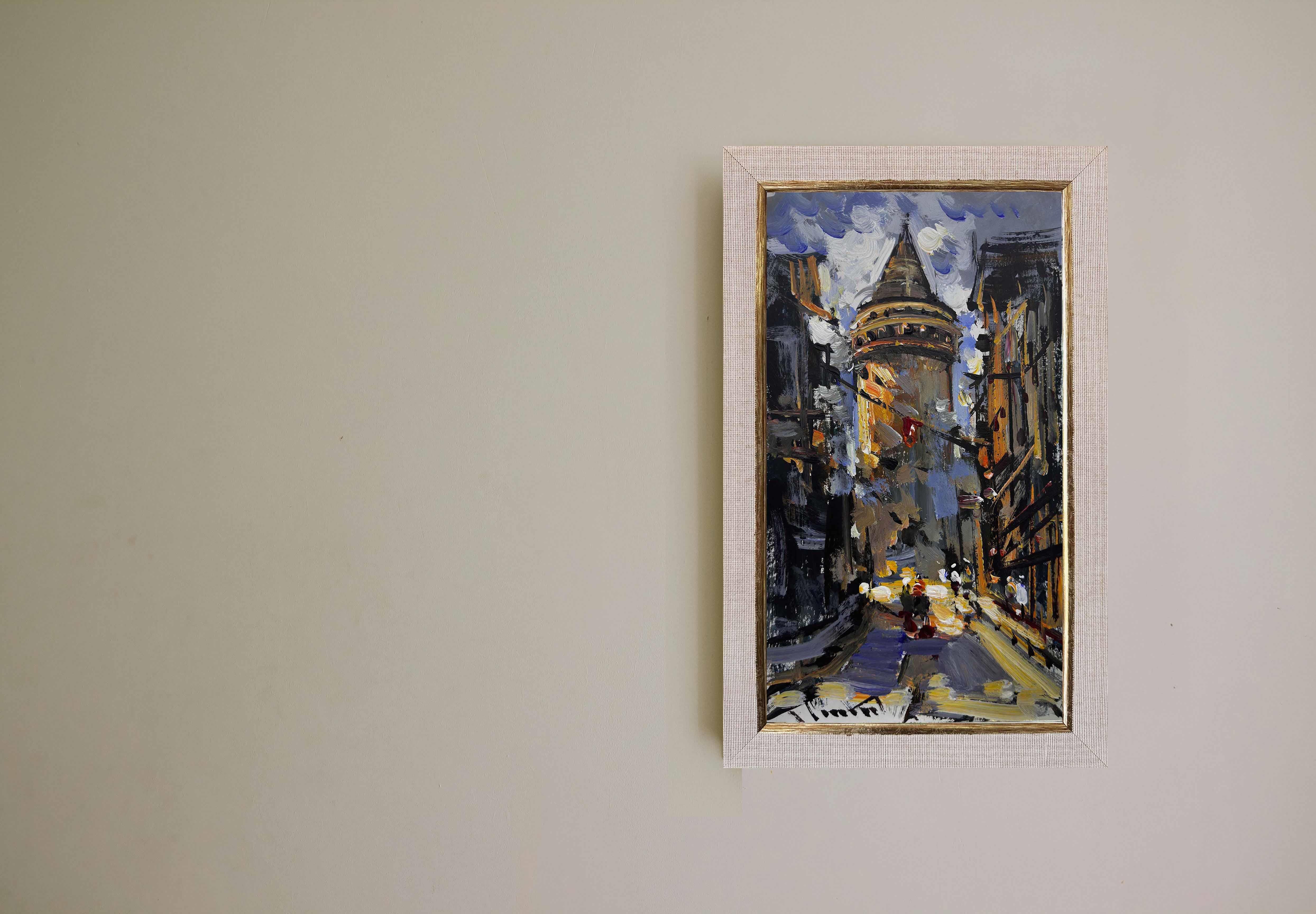 Toprak Paletinde Galata | Yağlı Boya Tablo