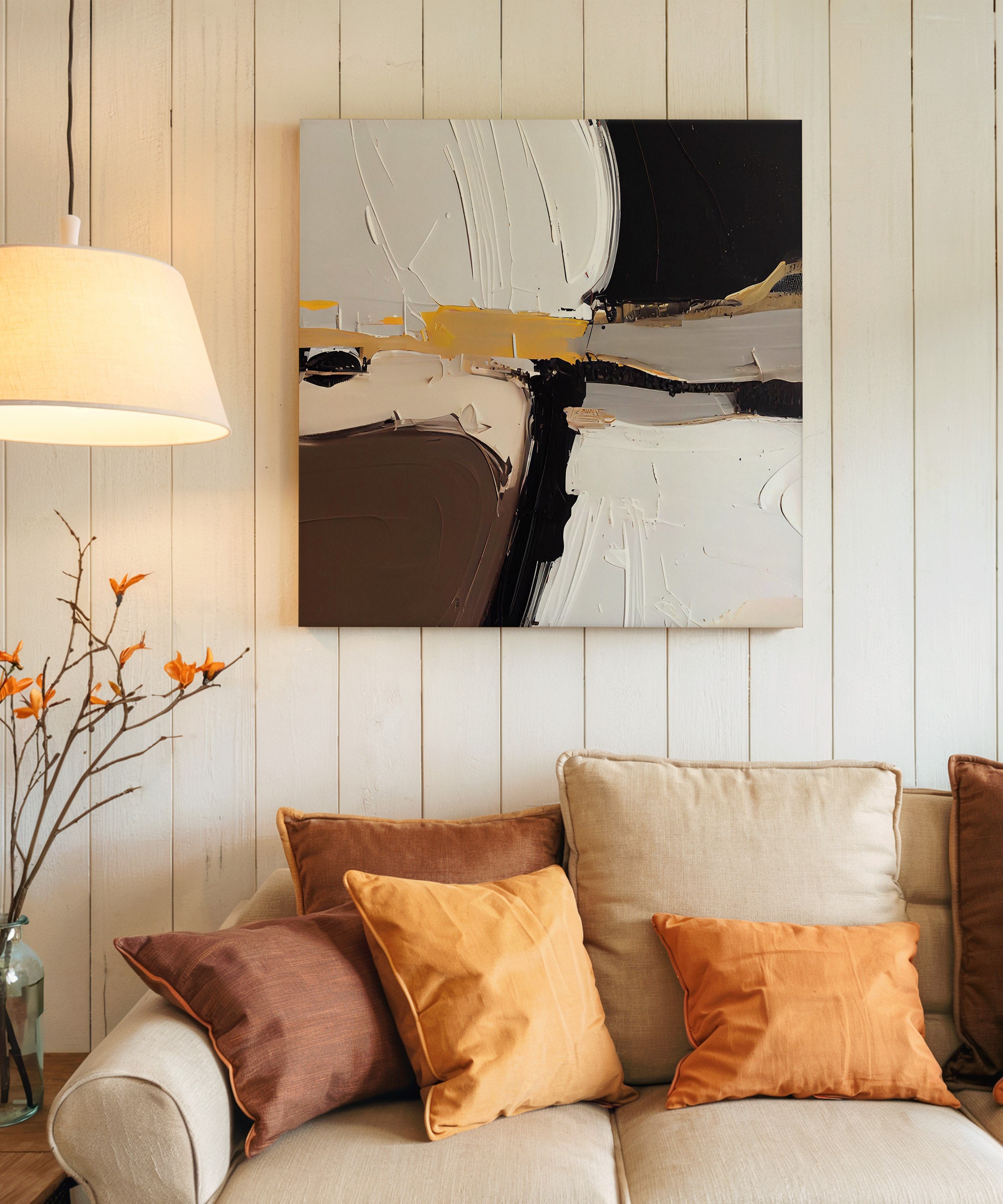 Toprak ve Işık | Yağlı Boya Dokulu Canvas Baskı