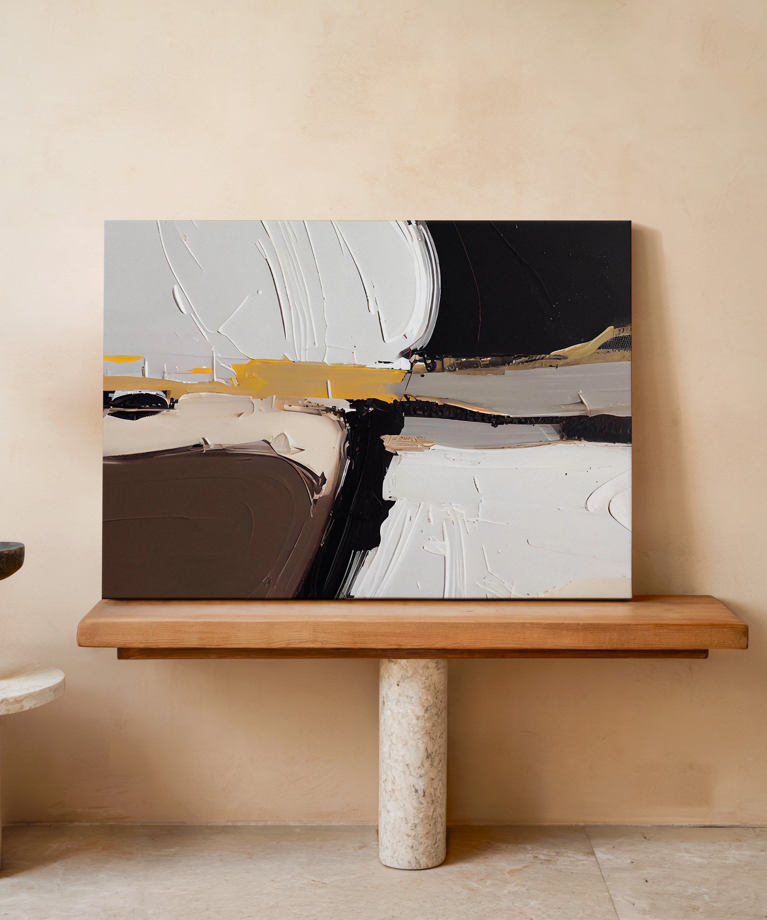 Toprak ve Işık | Yağlı Boya Dokulu Canvas Baskı